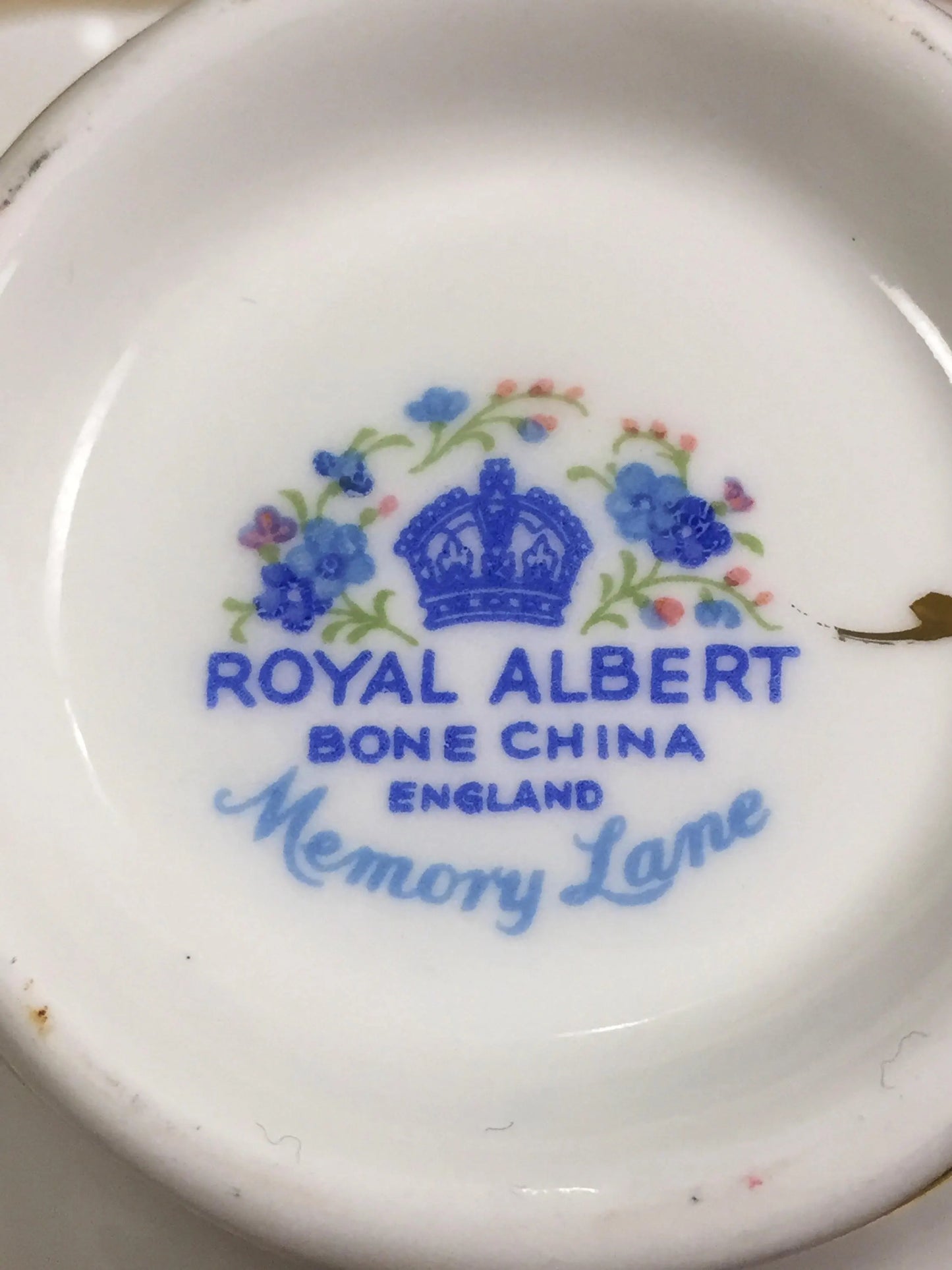 Vintage Royal Albert Memory Lane Cup and Saucer-Blue and White Floral Tea Cup-Vintage Teacup-Vintage Wedding Gift-Forget-Me-Nots
