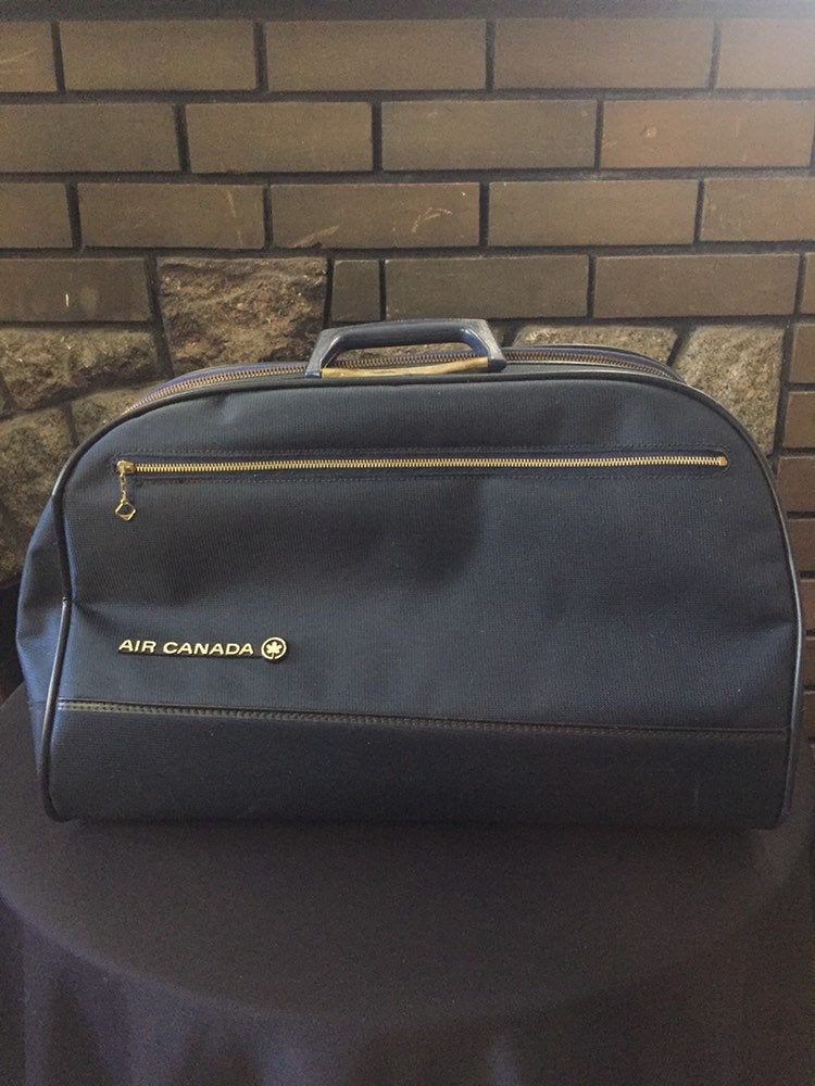 Vintage Air Canada Flight Crew Bag-Vintage Overnight Bag-Vintage Travel Bag