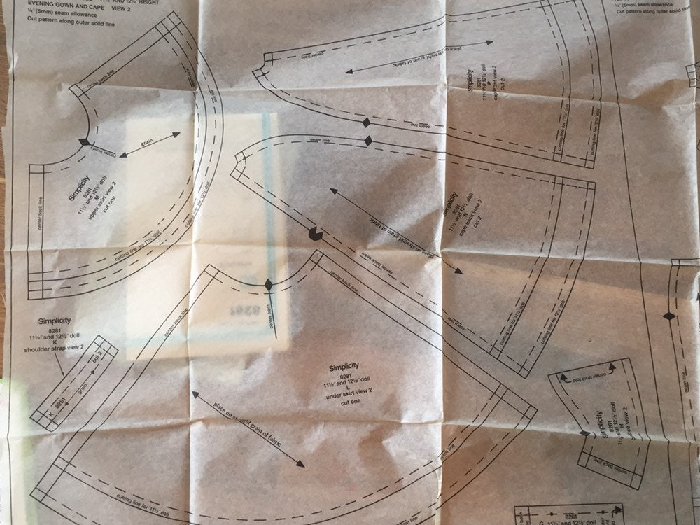 Simplicity 8281-Vintage Sewing Pattern for 11.5"/12.5" Dolls