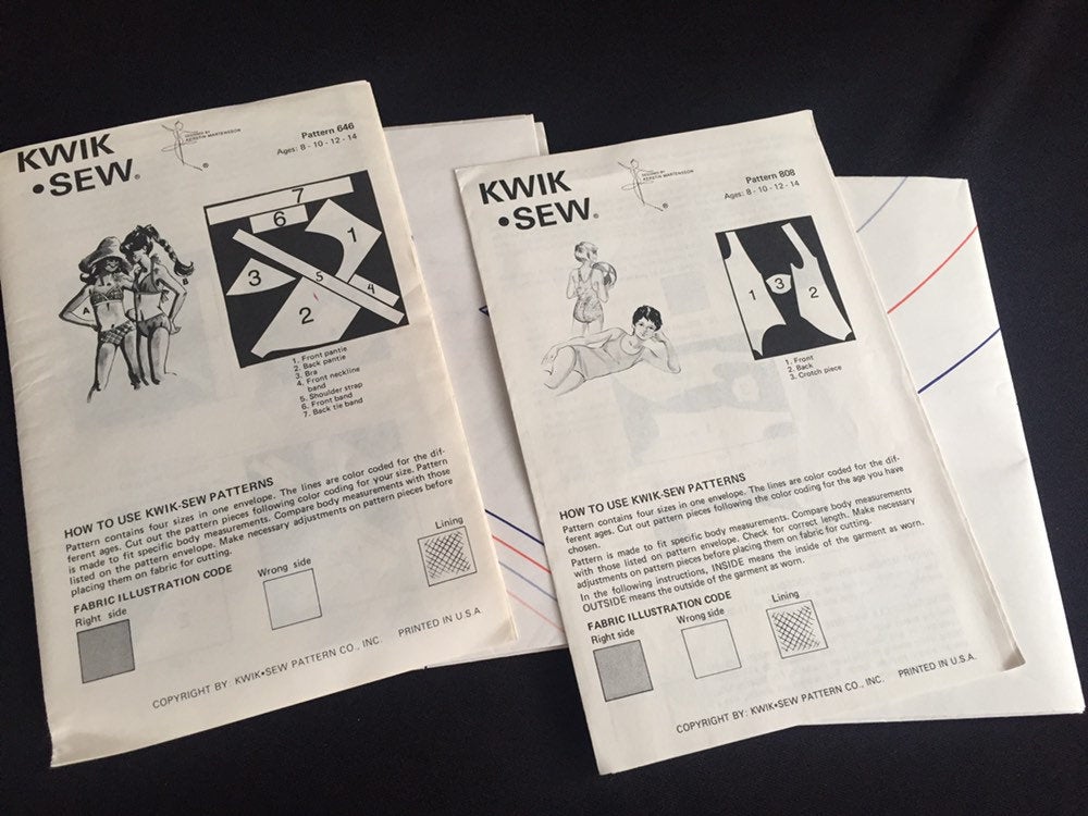 Bathing Suit Patterns-Bikini Pattern and One Piece Pattern-Kwik Sew Swim Suit Pattern