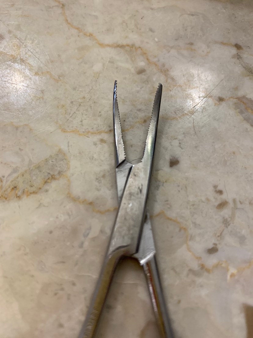 Hemostat Clips Craft Clips Lockable Tweezers Curled End