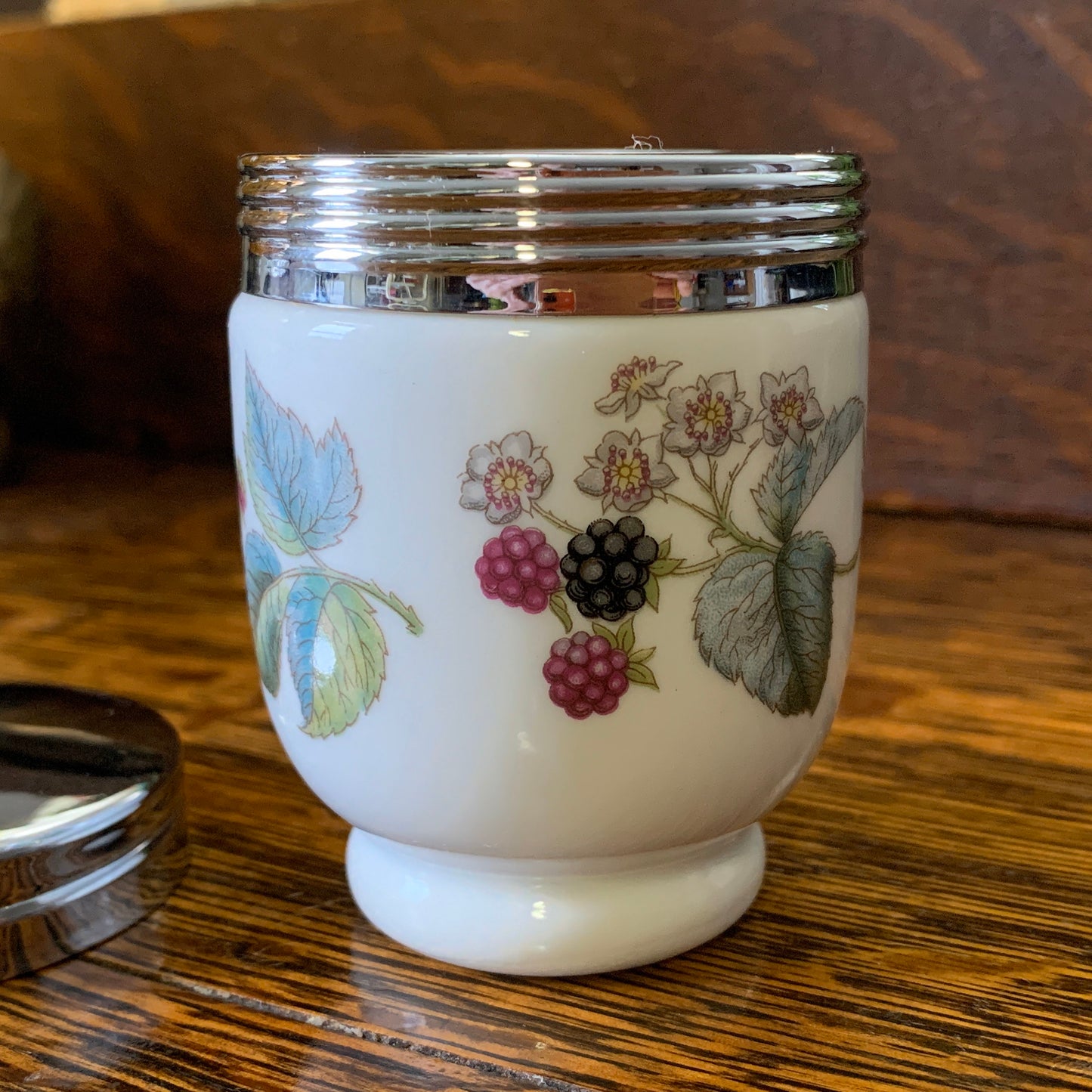 Royal Worcester Egg Coddler with Blackberry Vine Design