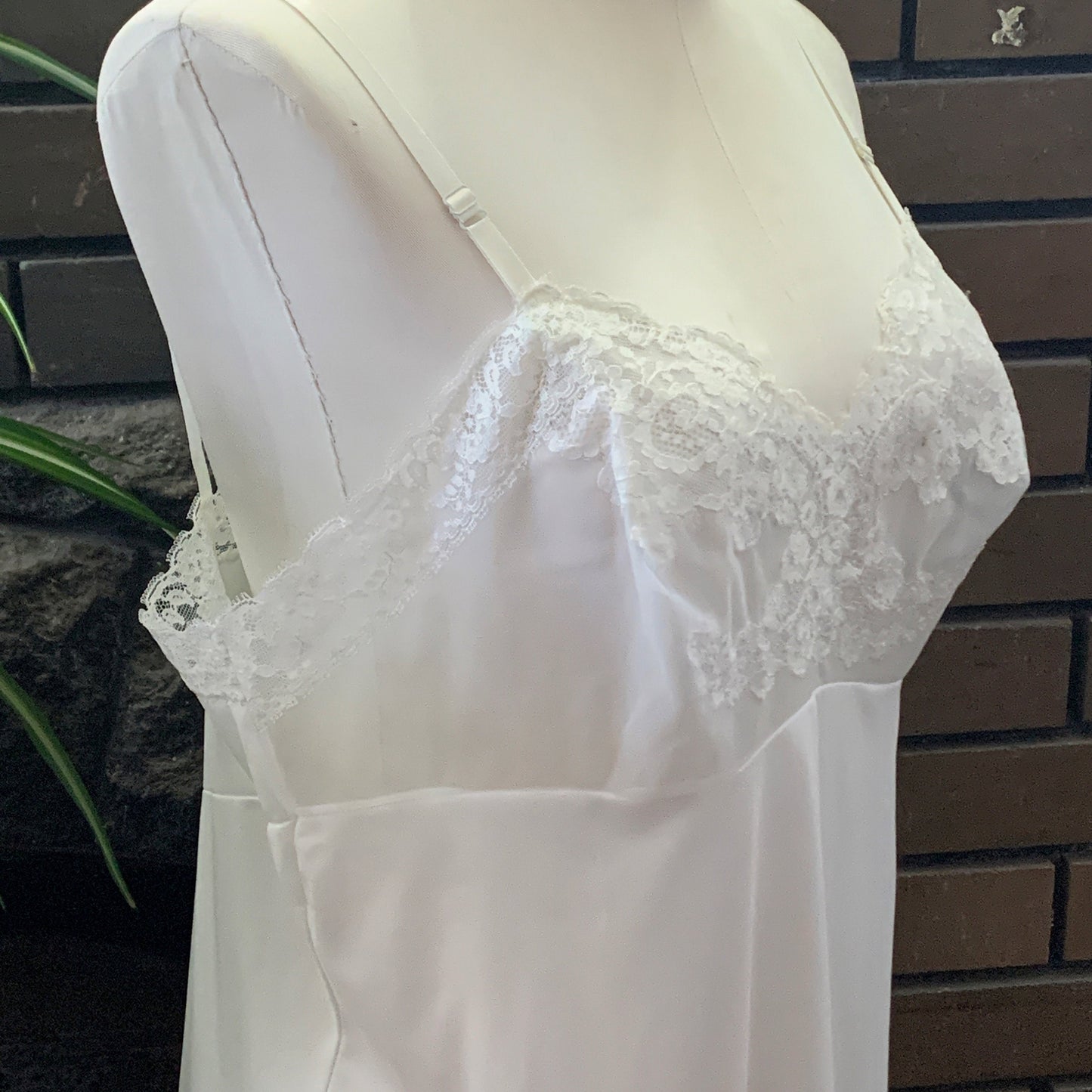 Lady’s White Lace Trimmed Vintage Slip