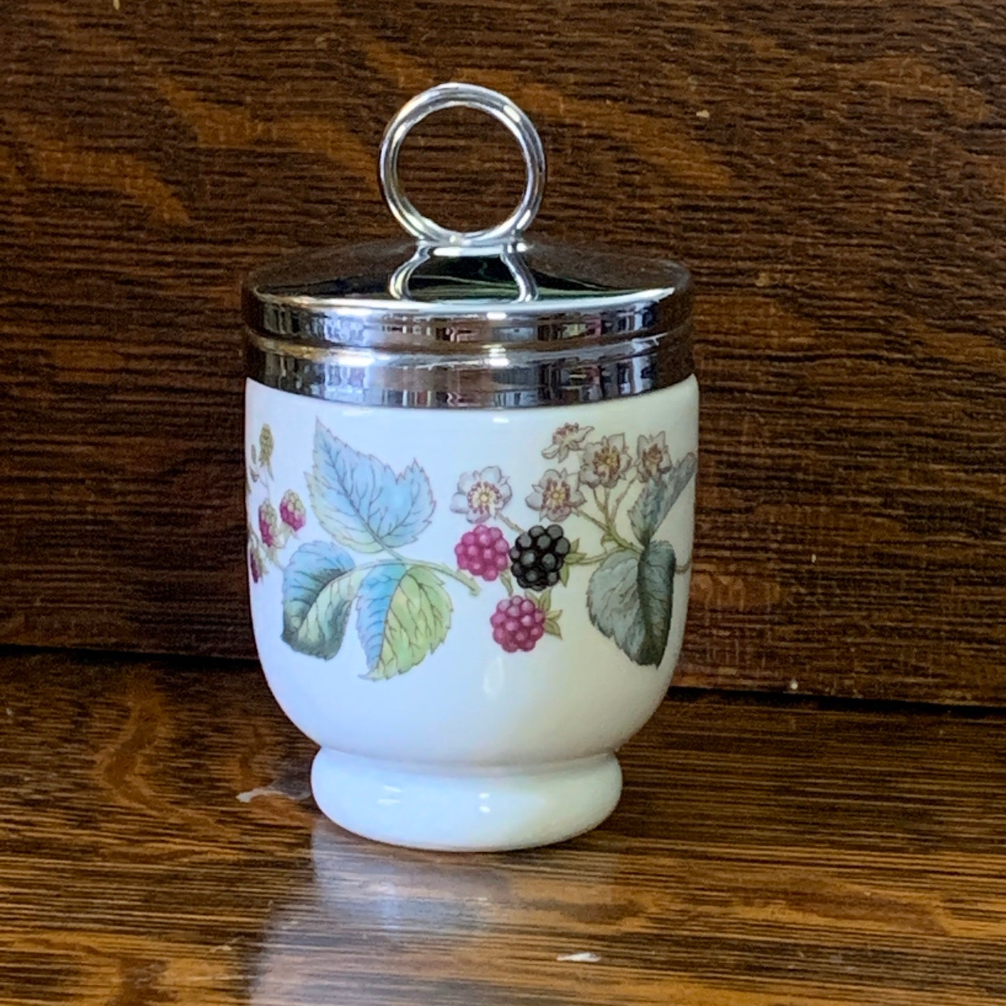 Royal Worcester Egg Coddler with Blackberry Vine Design