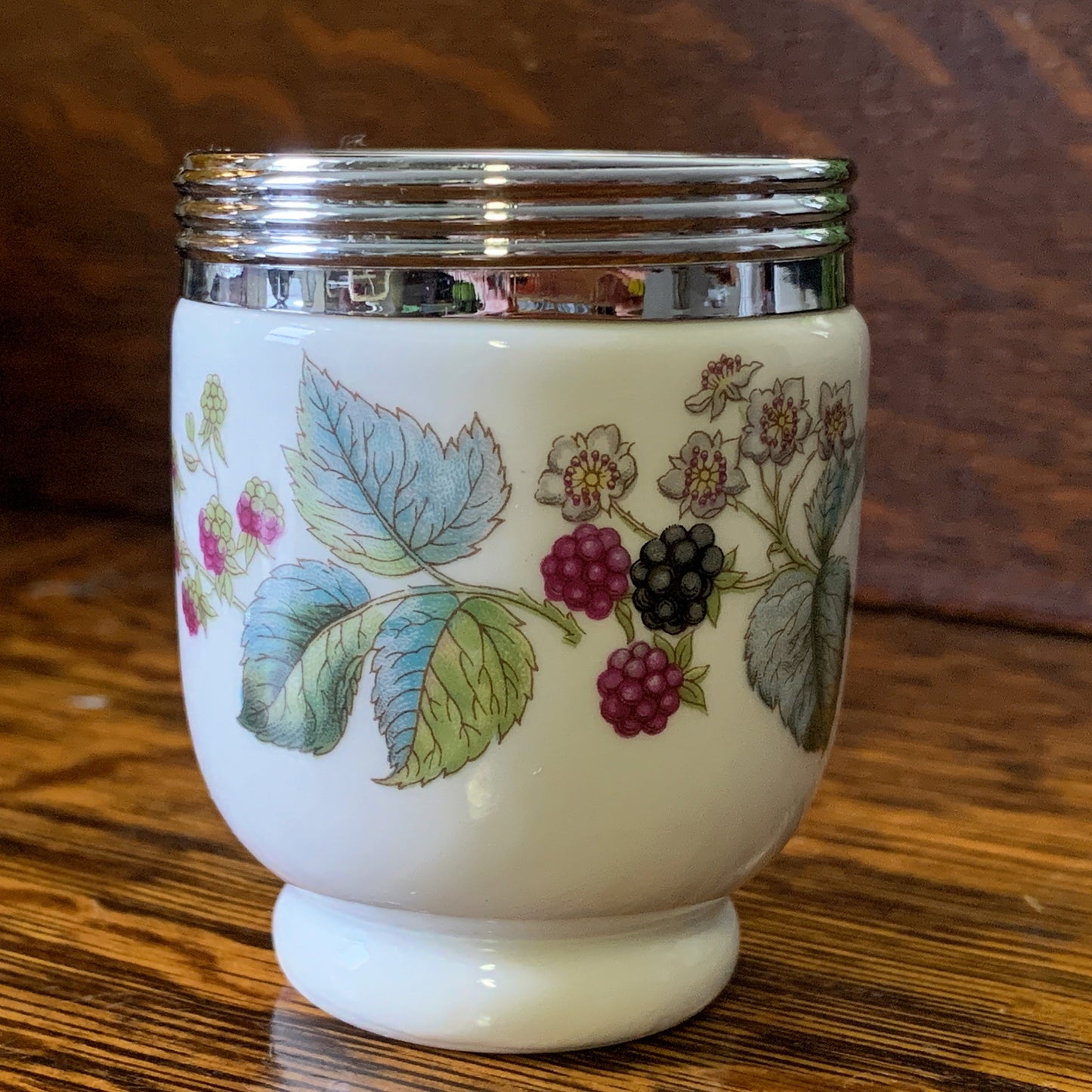 Royal Worcester Egg Coddler with Blackberry Vine Design