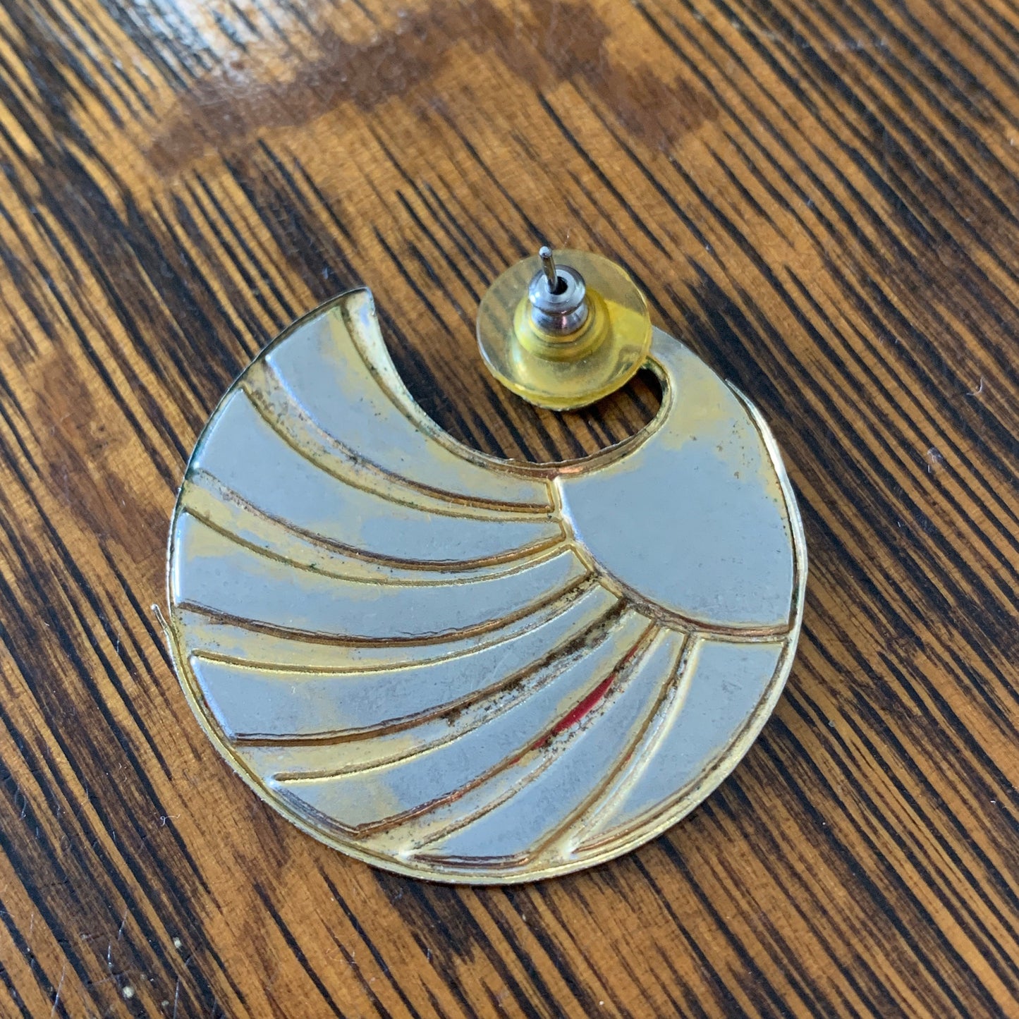 80s Vintage Enamel Disc Earrings