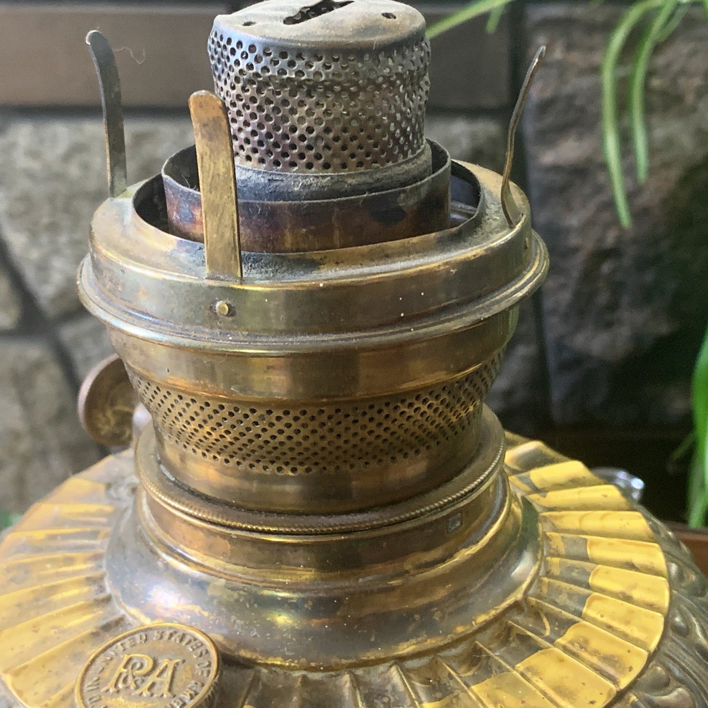 Antique Plume and Atwood Kerosene Lamp