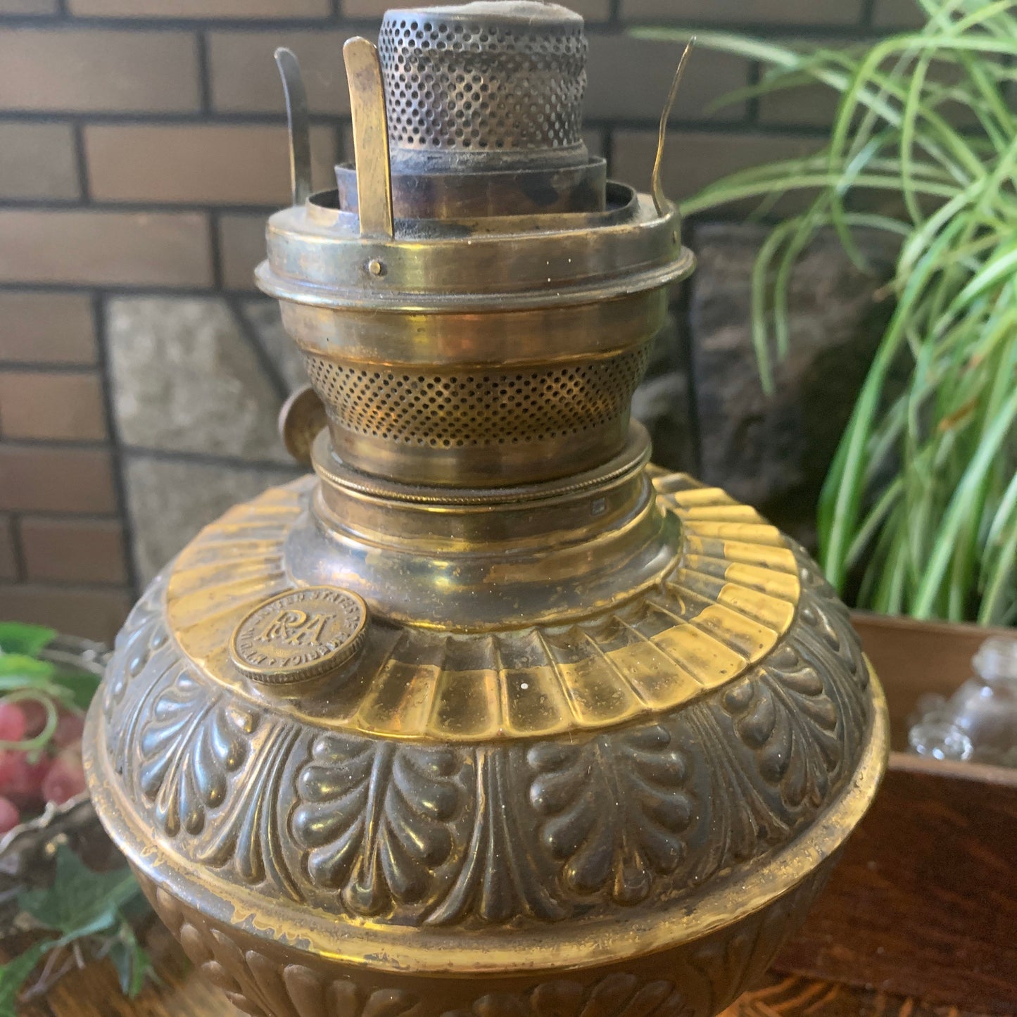 Antique Plume and Atwood Kerosene Lamp