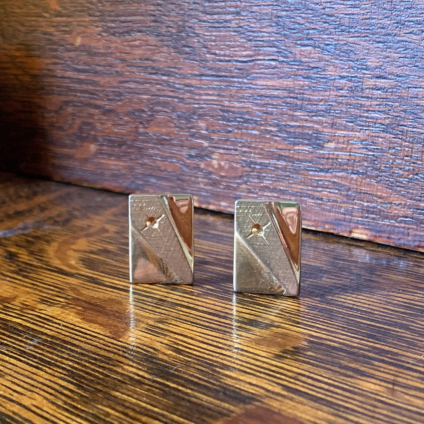 Vintage Goldtone Cufflinks with Starburst Design