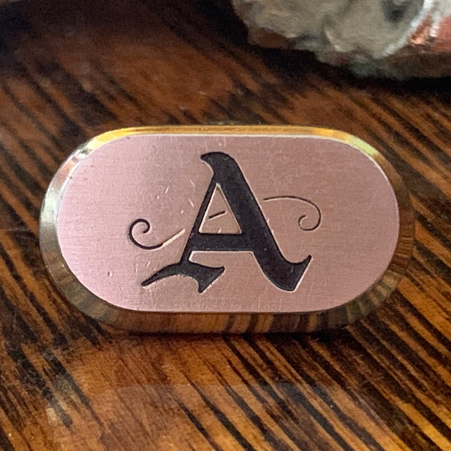 Vintage Goldtone Cufflinks with Letter A