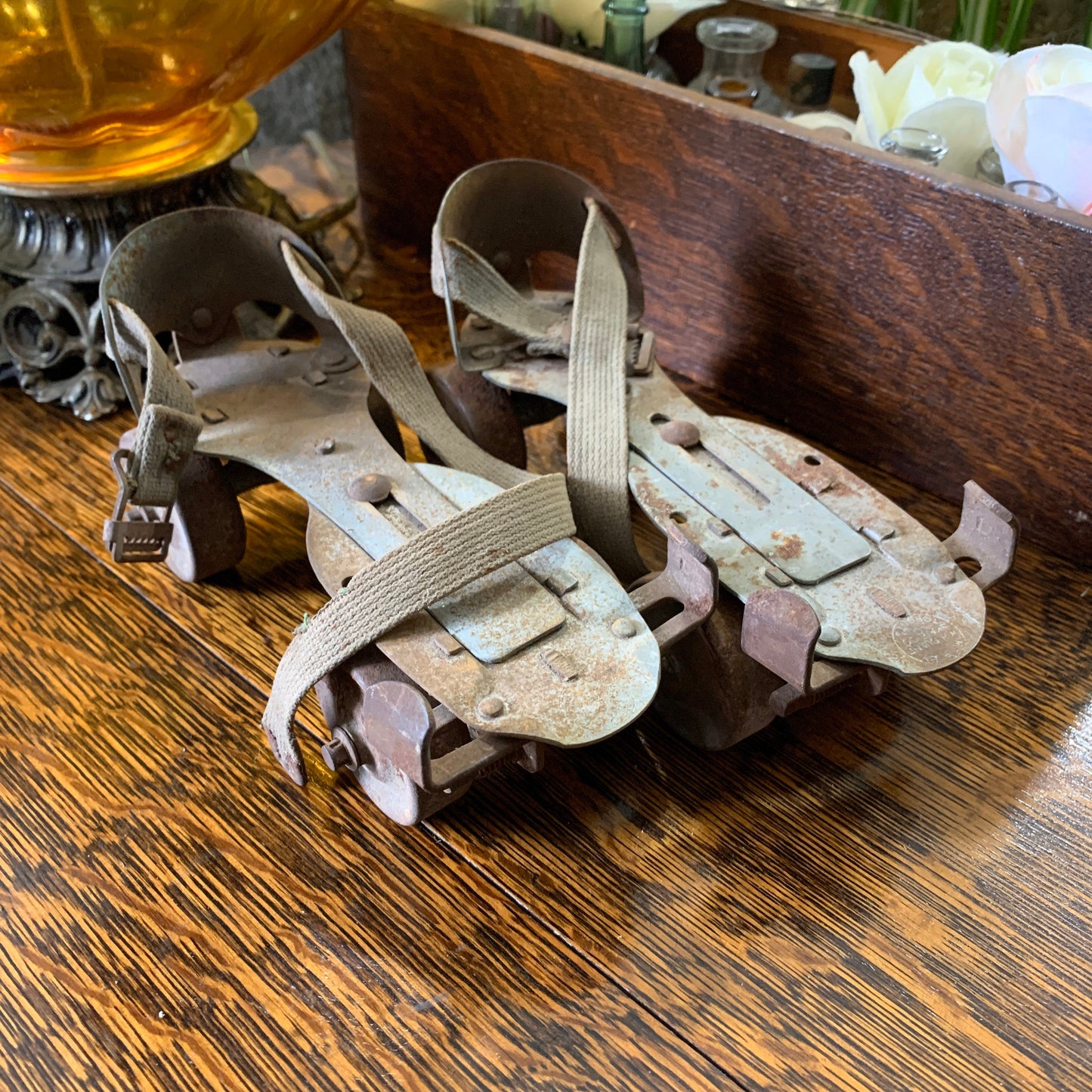 Metal Strap On Kids Vintage Roller Skates