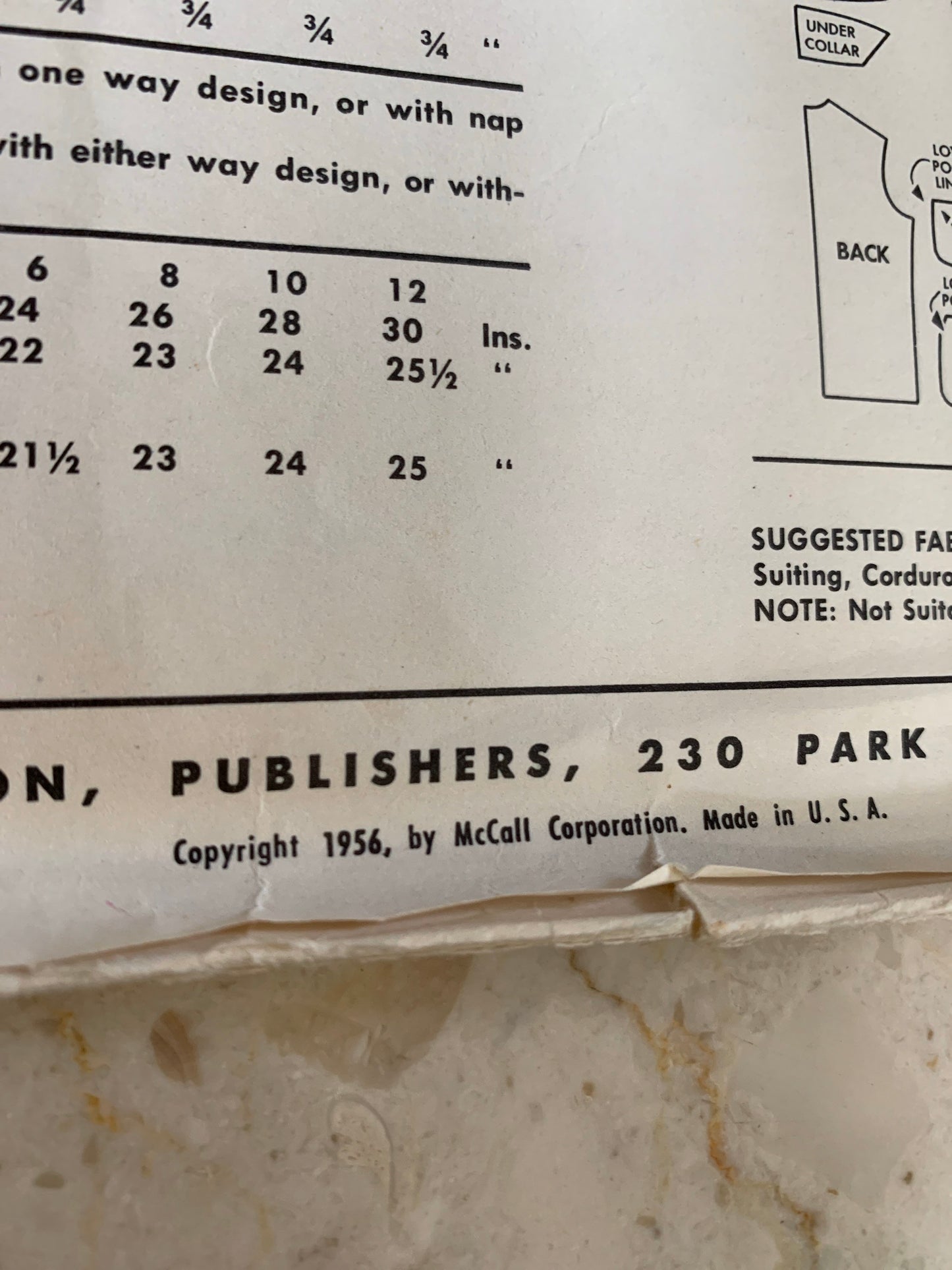 Boys Button Front Jacket Uncut Vintage Sewing Pattern McCall’s 3742
