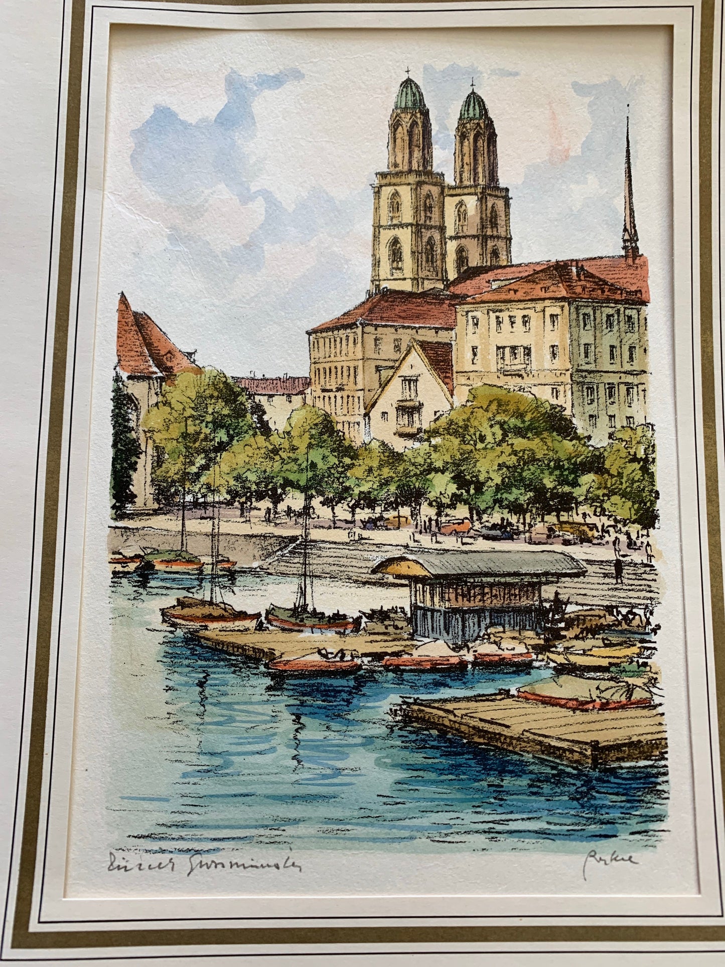 Pair of Vintage European Etchings