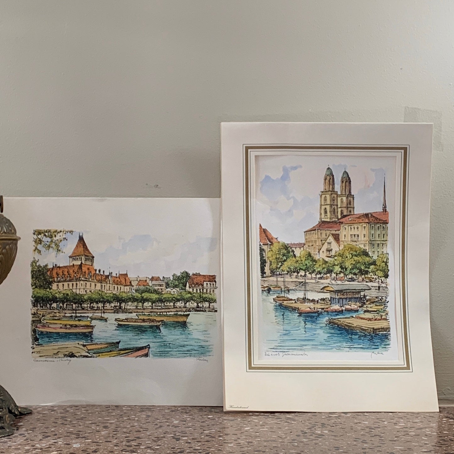 Pair of Vintage European Etchings