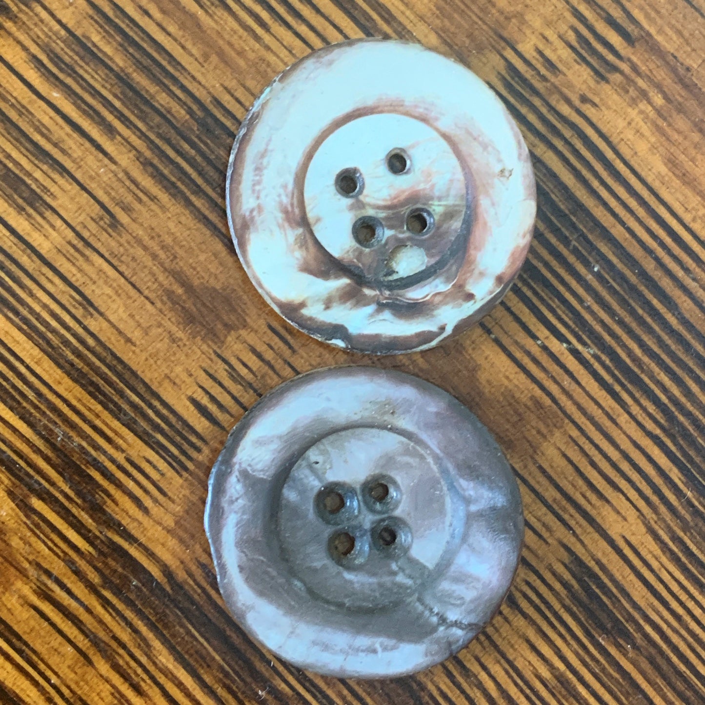 Set of 8 Vintage Shell Buttons 1.25” Diameter