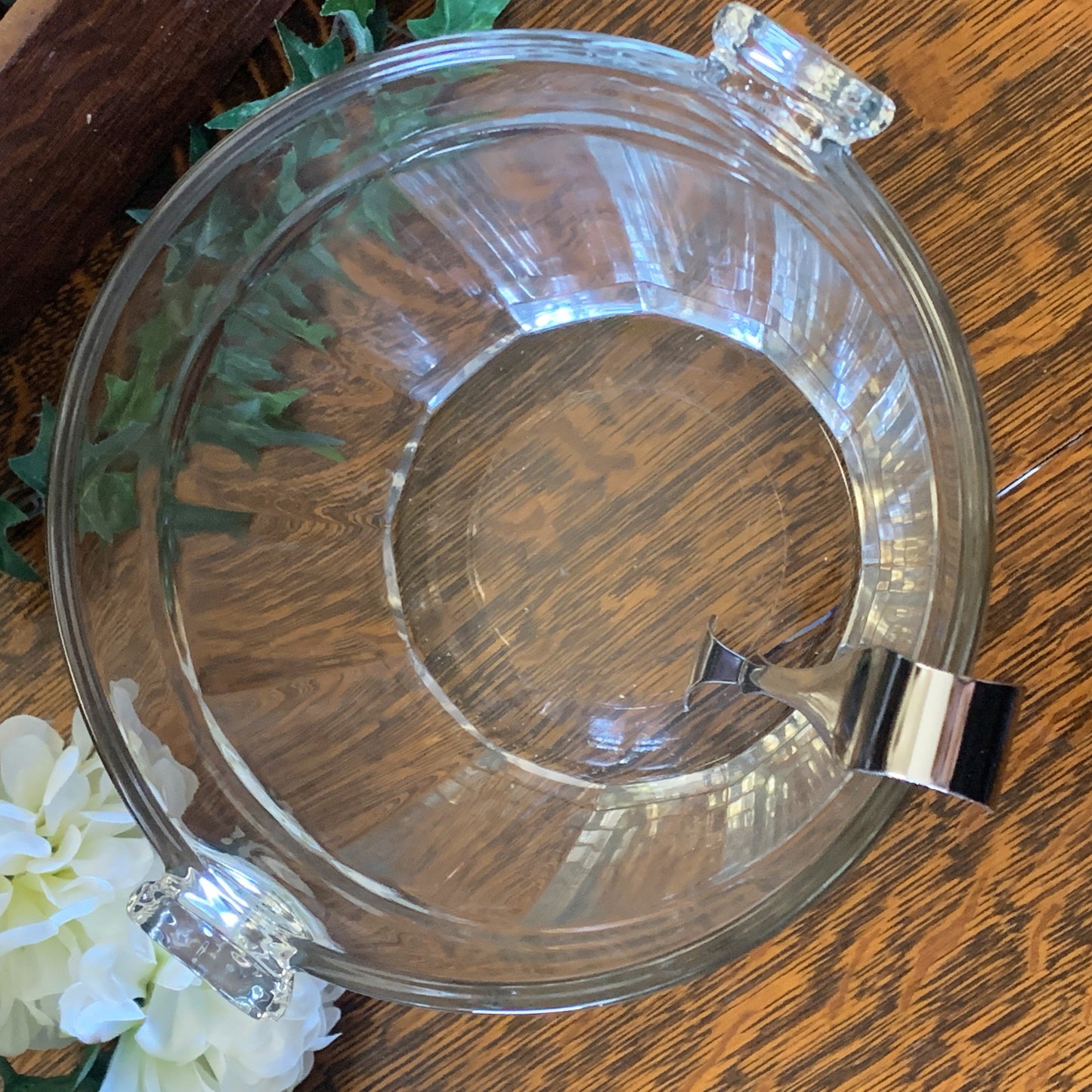 Glass Ice Bucket with Tongs