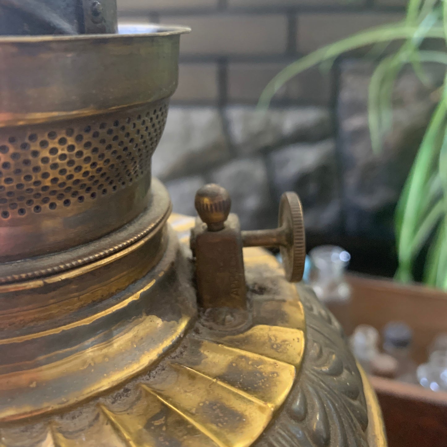 Antique Plume and Atwood Kerosene Lamp
