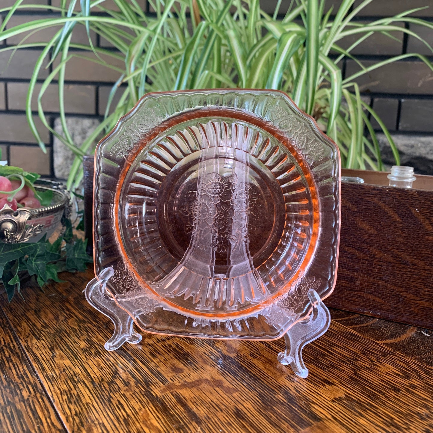 Mayfair Open Rose Vintage Pink Depression Glass 5.5” Cereal Bowl