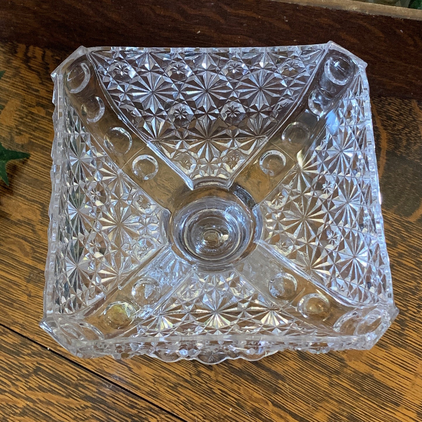 Daisy & Button Glass Compote Candy Dish Ca 1886 Antique EAPG Adams and Co #86 Vintage Glass Fruitbowl