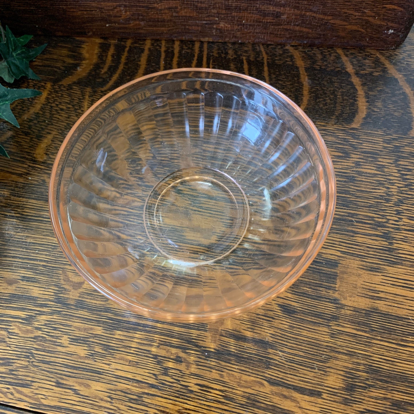 Vintage Blush Pink Depression Glass Aurora Pattern Cereal Bowl Hazel Atlas Glass Company