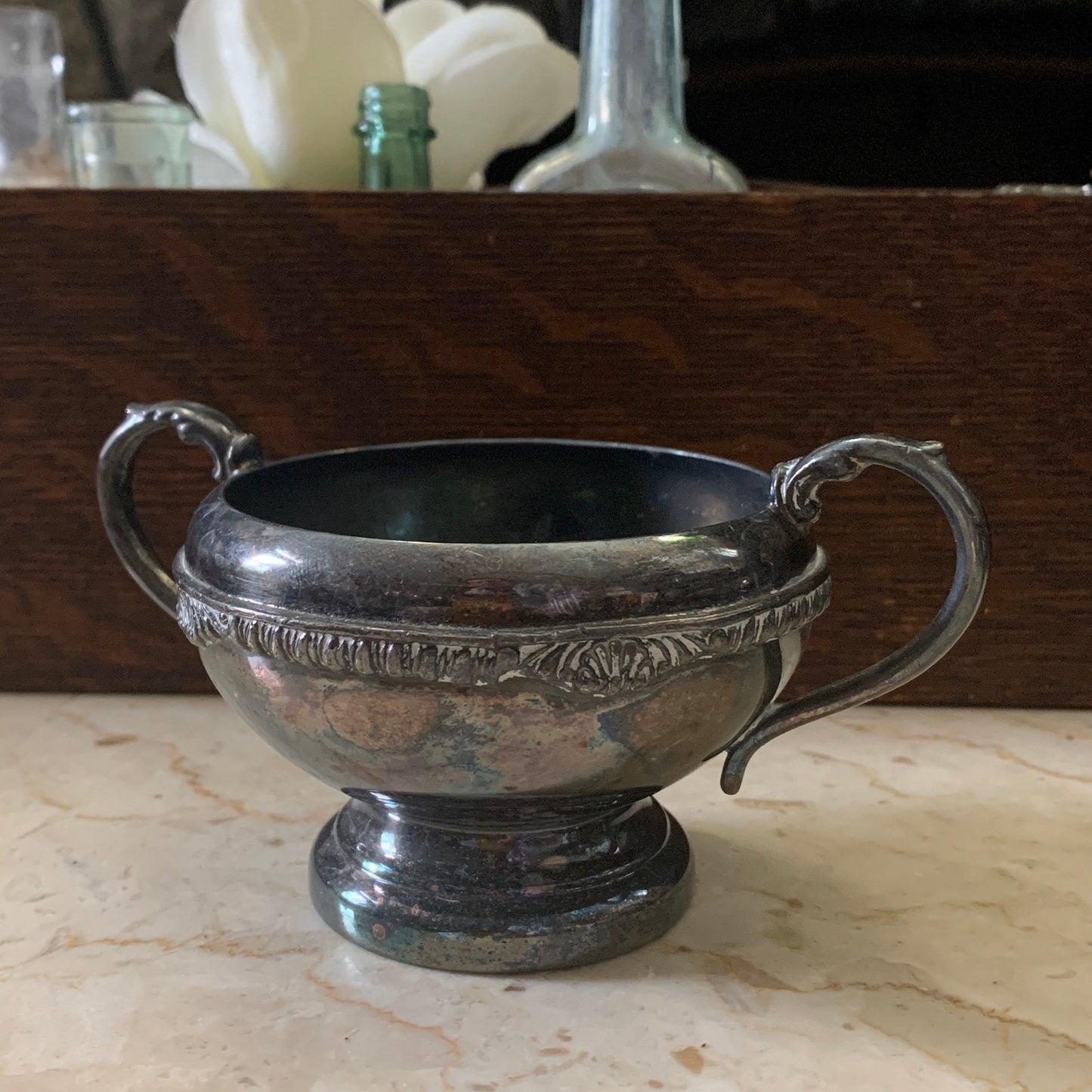Vintage Silver Plated Cream and Sugar Set