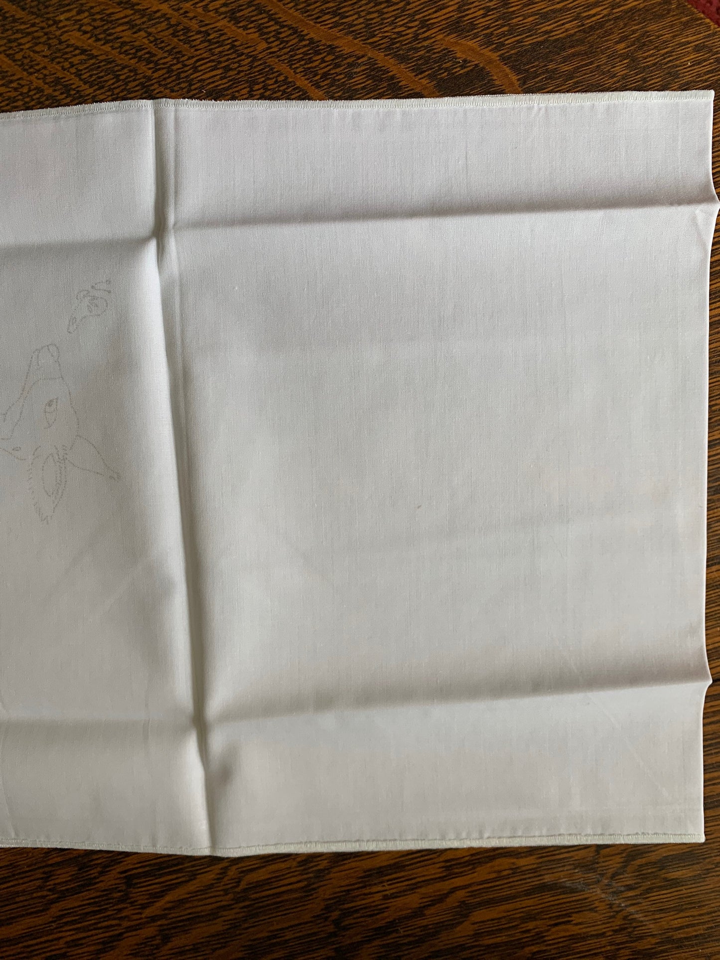 Vintage Table Scarf, Dresser Scarf DIY Embroidery