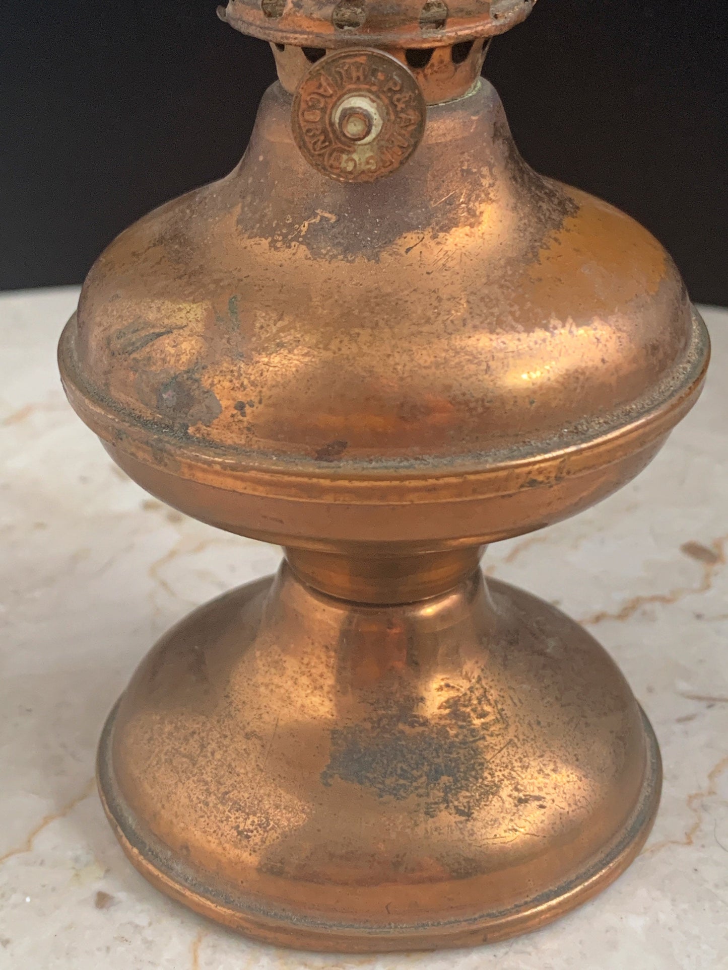 Vintage Copper Oil Lamp Miniature Night Light Lamp