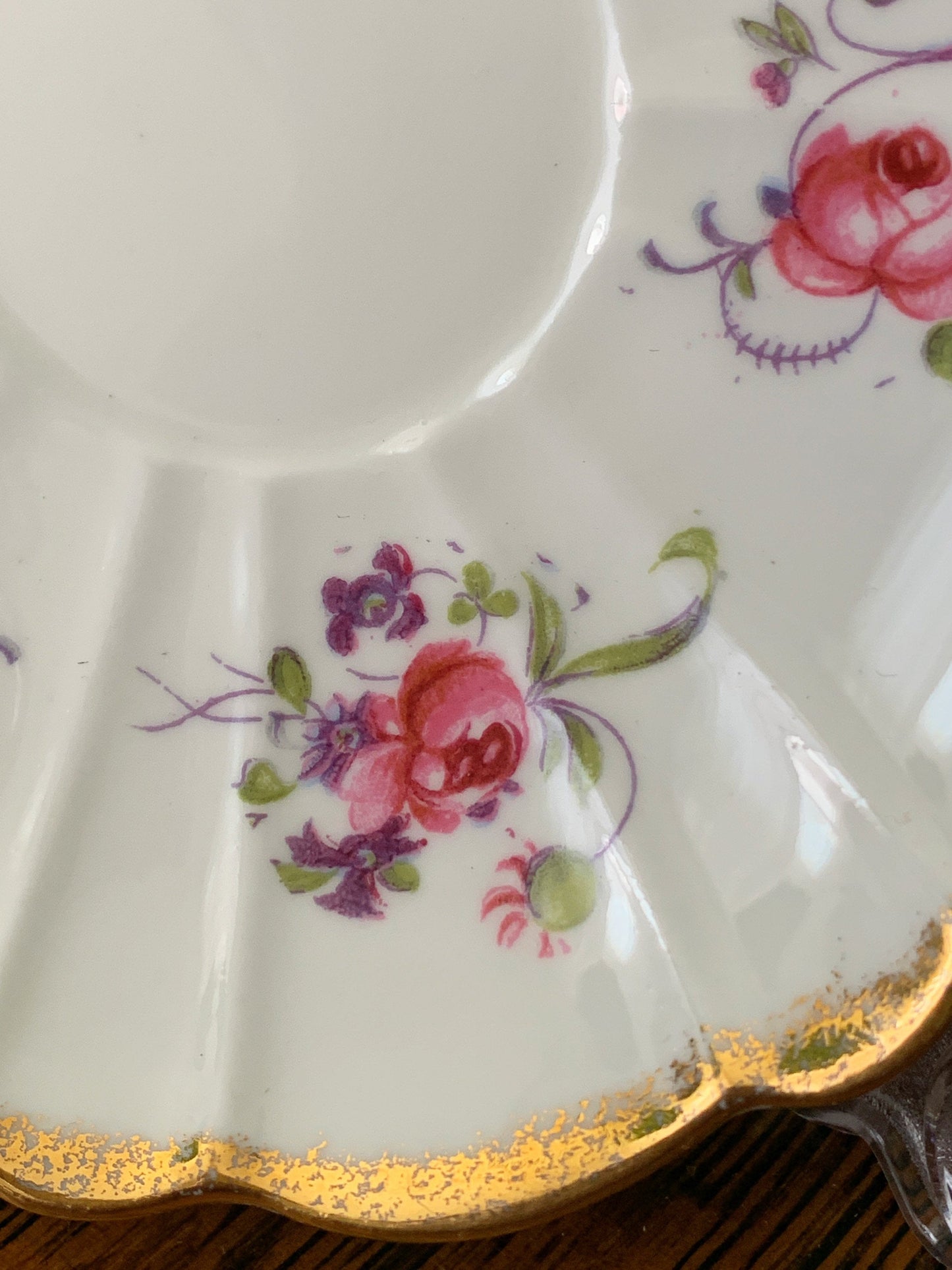 Vintage Floral Teacup and Saucer Pink Flowers Gold Trim Dainty Shape Vintage Gifts
