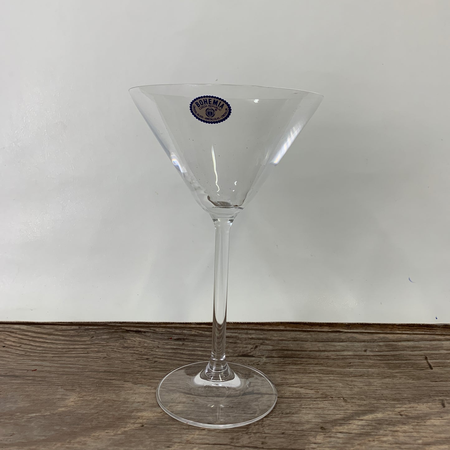 Clear Bohemian Crystal Martini Glasses made in the Czech Republic