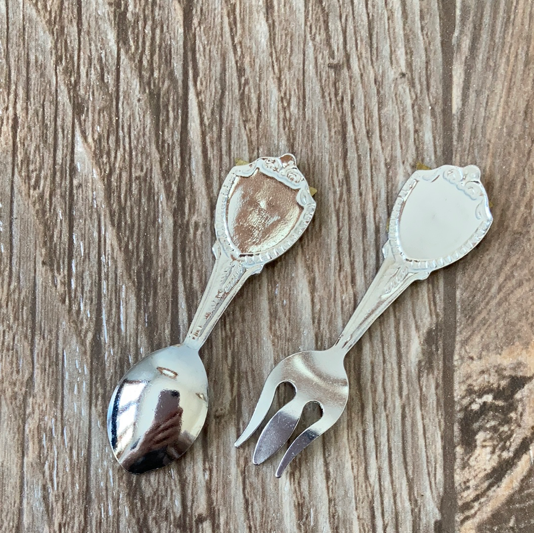 Ukraine Collectible Mini Souvenir Fork and Spoon