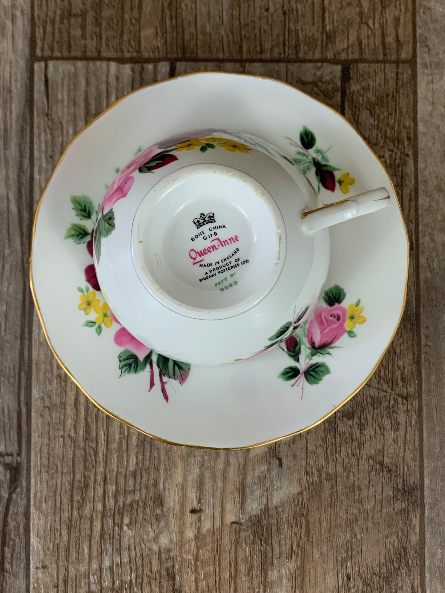 Pink and Red Floral Teacup and Saucer Gifts for Mom Vintage China Teacups