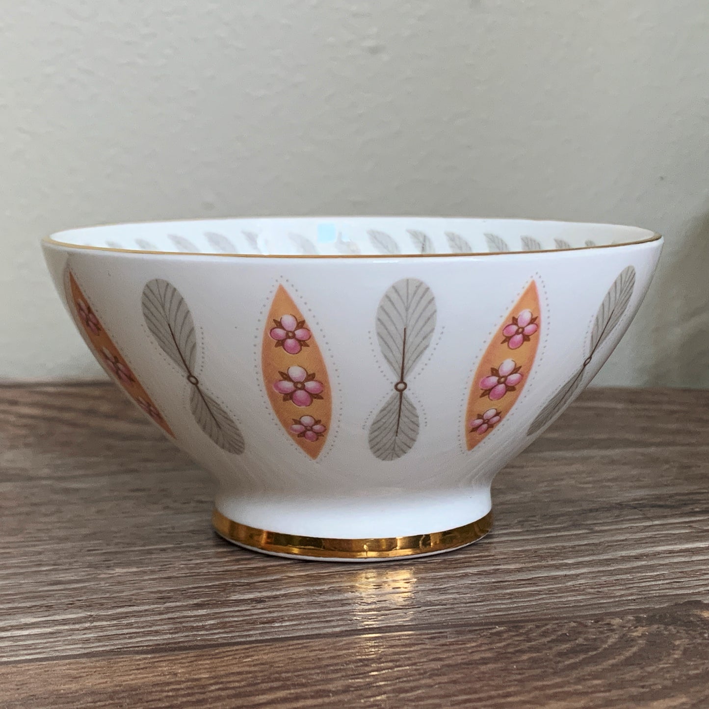 Royal Albert Safari Pattern Cream and Sugar Bowl 1950s Vintage China