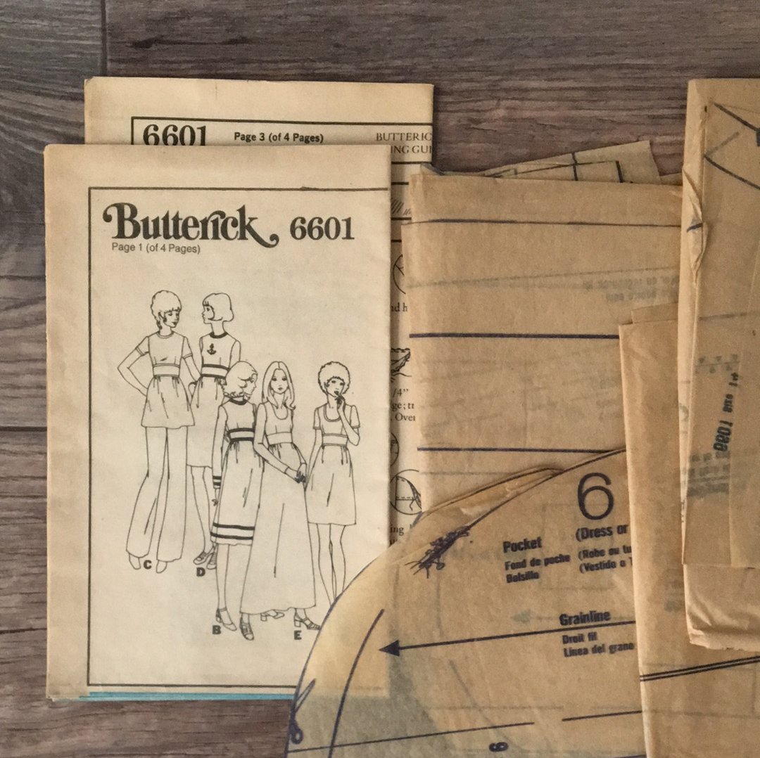 Ladies dress tunic and pants Vintage Sewing Pattern Size 14 Butterick 6601