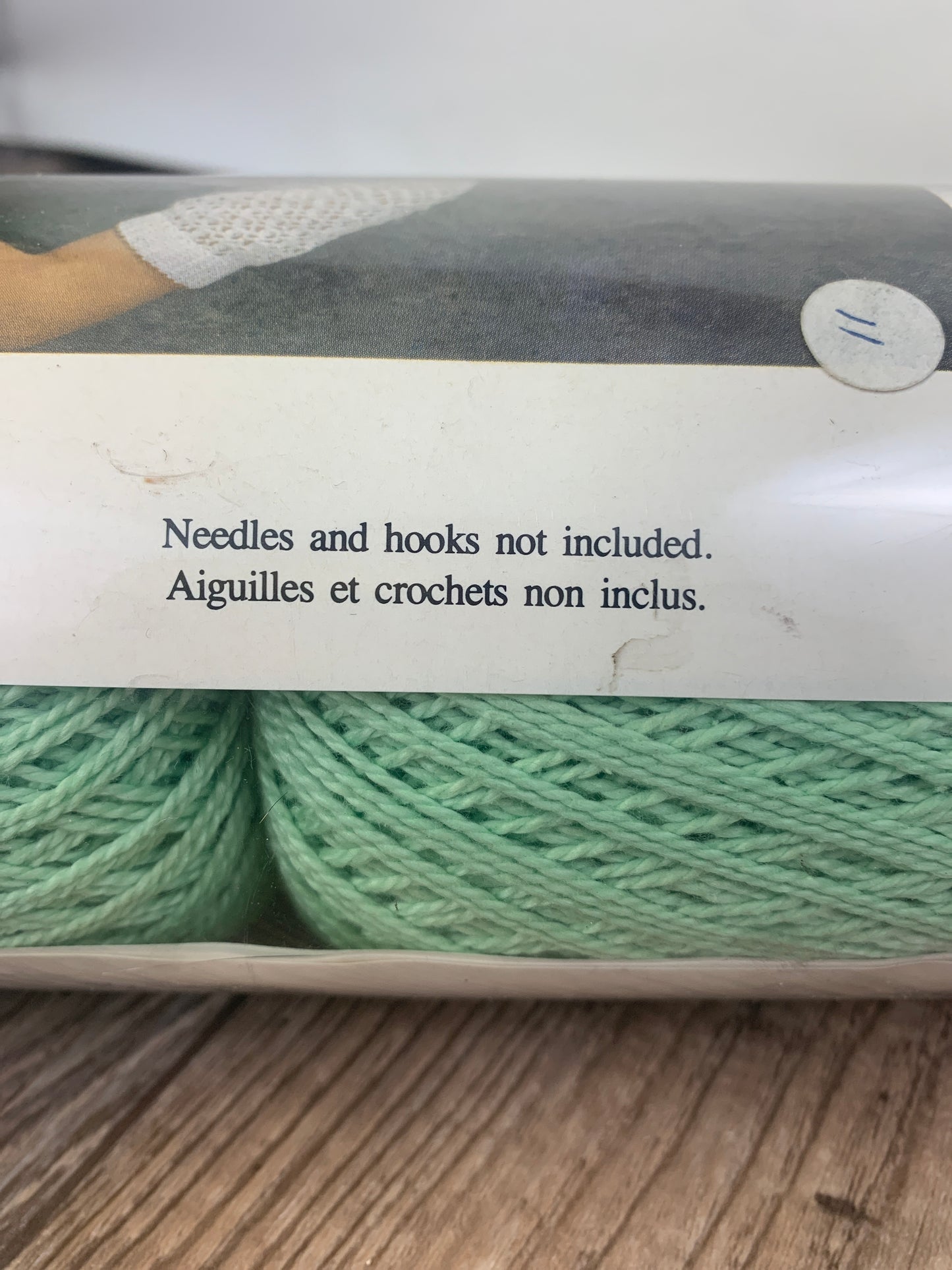 Vintage Crochet Kit Pattern and Mercerized Cotton Womens Top Kit Sage Green Vintage Crafts