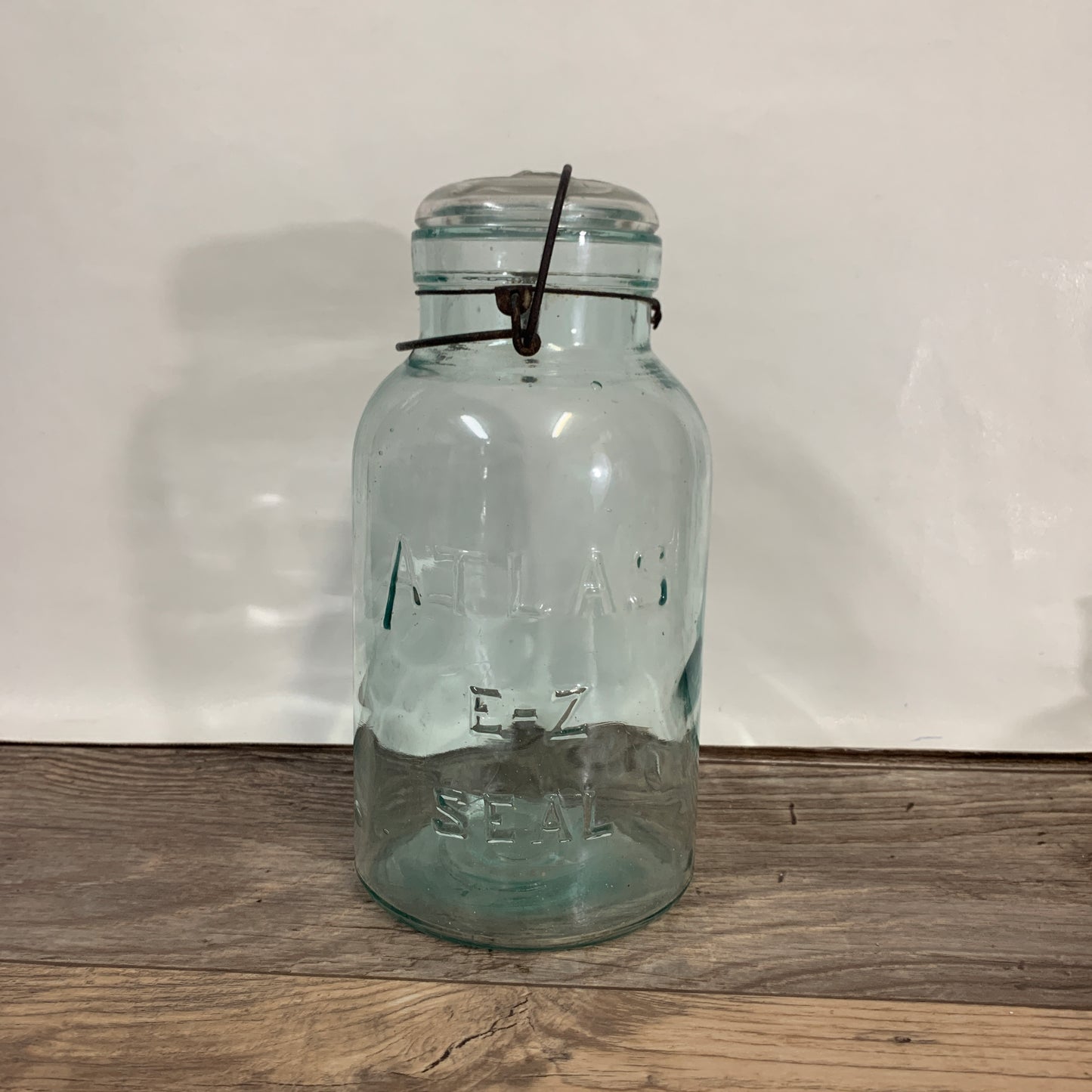 Atlas E Z Seal Swing Top Canning Jar, Antique Green Tint Jar