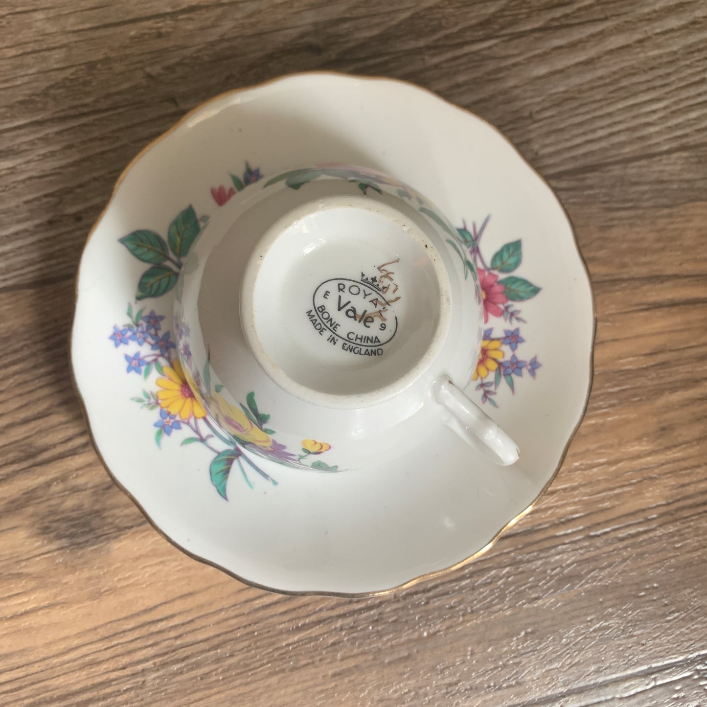 Mismatch Teacup Colourful Floral Tea Cup Pink and Yellow Spring Flowers