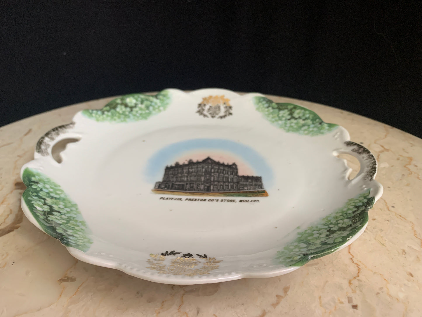 Playfair, Preston Co's Store Midland Set of Two Collector Plates
