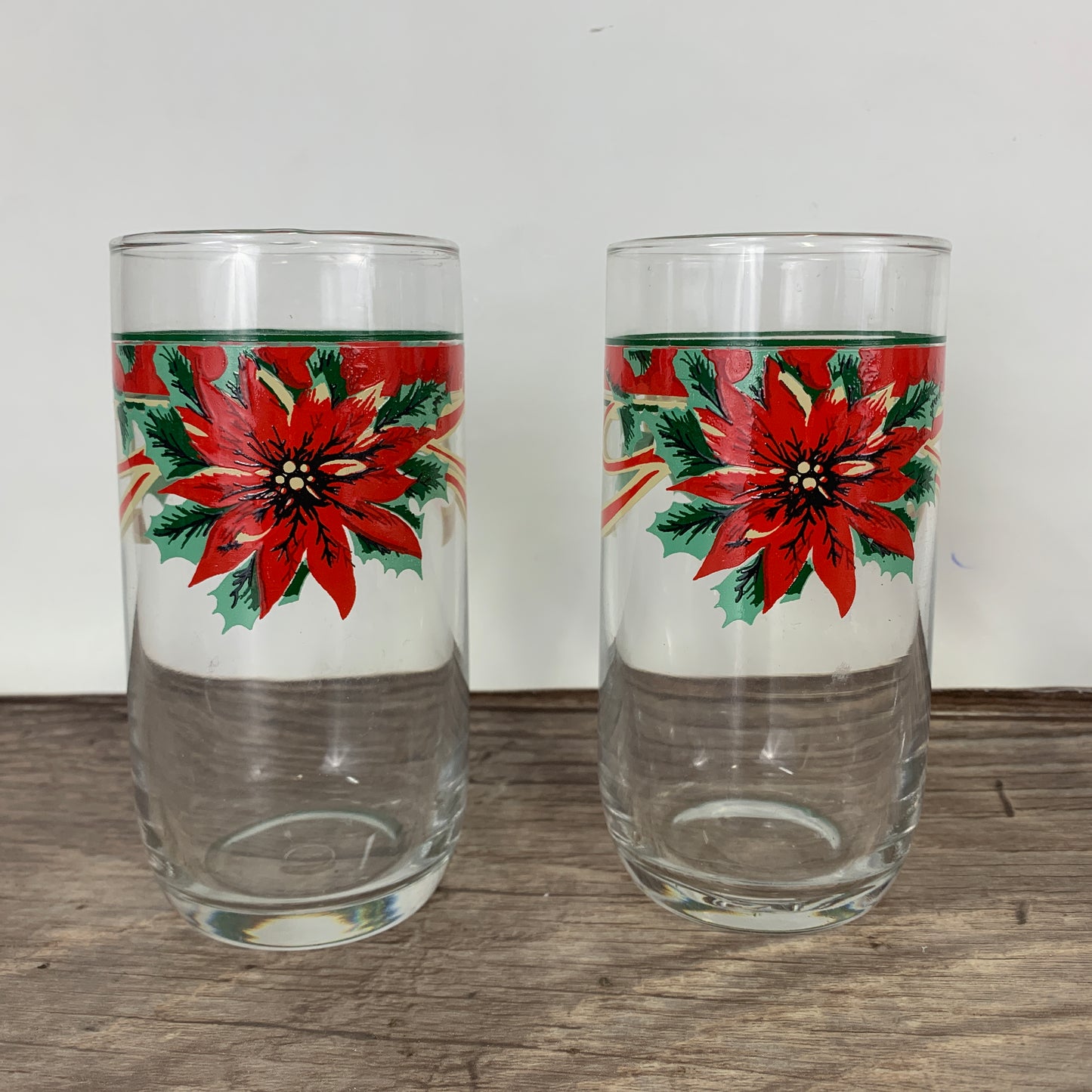 Set of 4 Christmas Tall Drinking Glasses