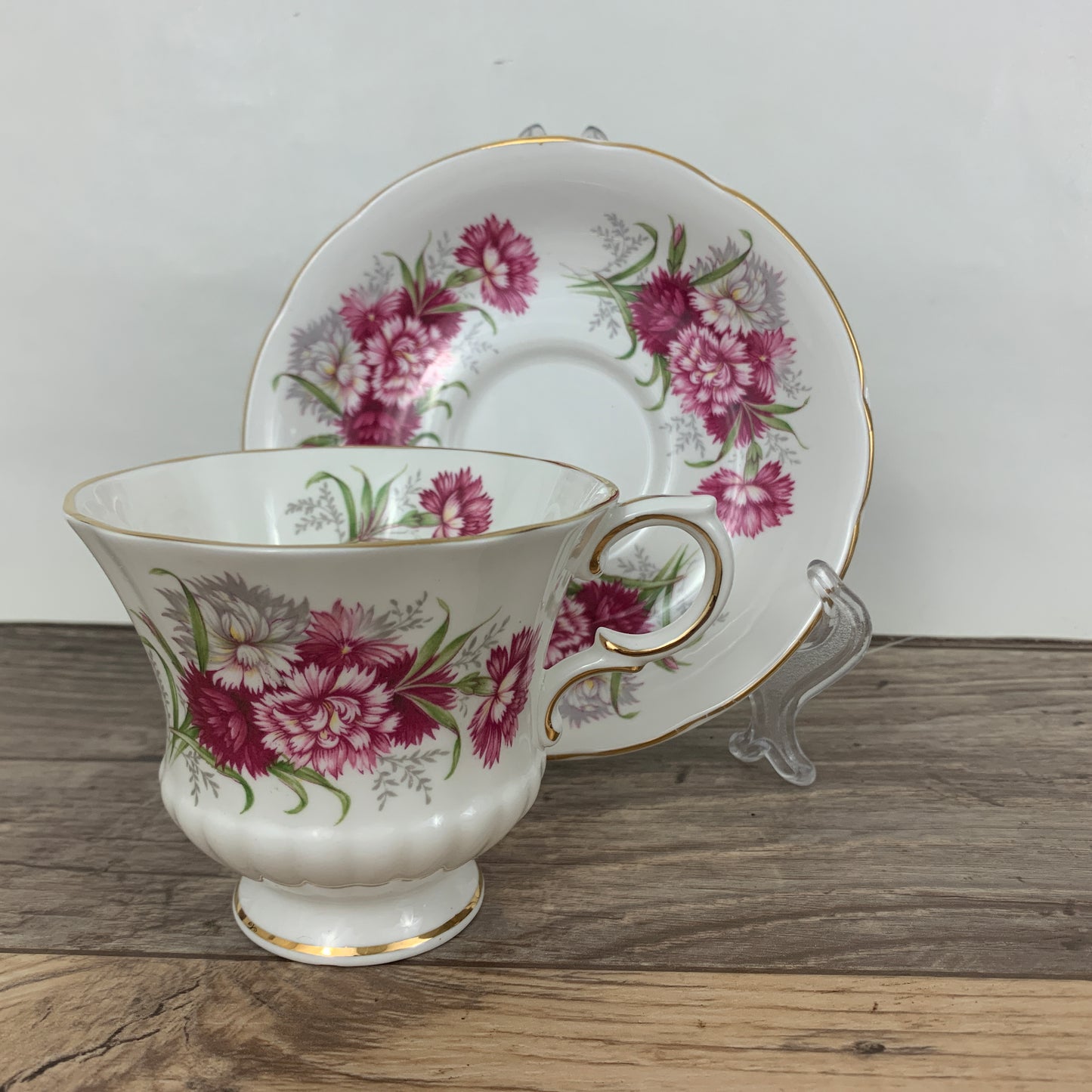Paragon Flower Festival "K" Teacup and Saucer, Paragon Teacup and Saucer, Vintage Paragon Tea Cup, Fine Bone China Teacup
