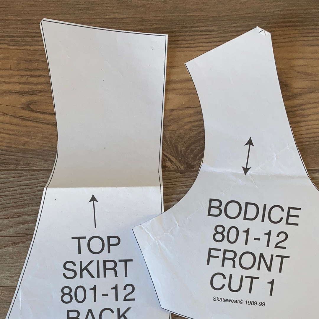 Girls Figure Skating Costume Sewing Pattern Size 12 Skatewear 801