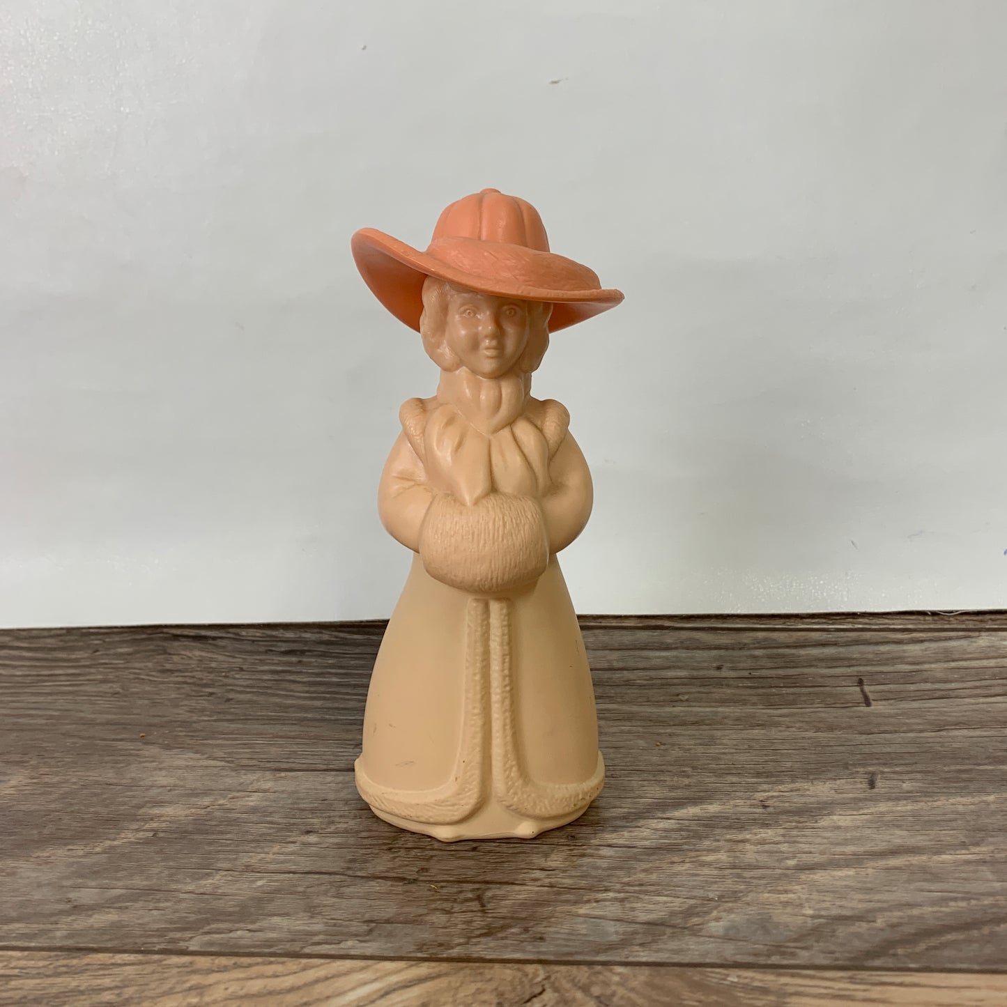 Avon Little Kate Peach Cologne Bottle, Bottle Only, Collectible Avon Lady Shaped Bottle