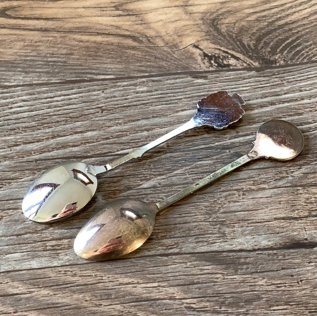 Pair of Vintage Commemorative Souvenir Spoons