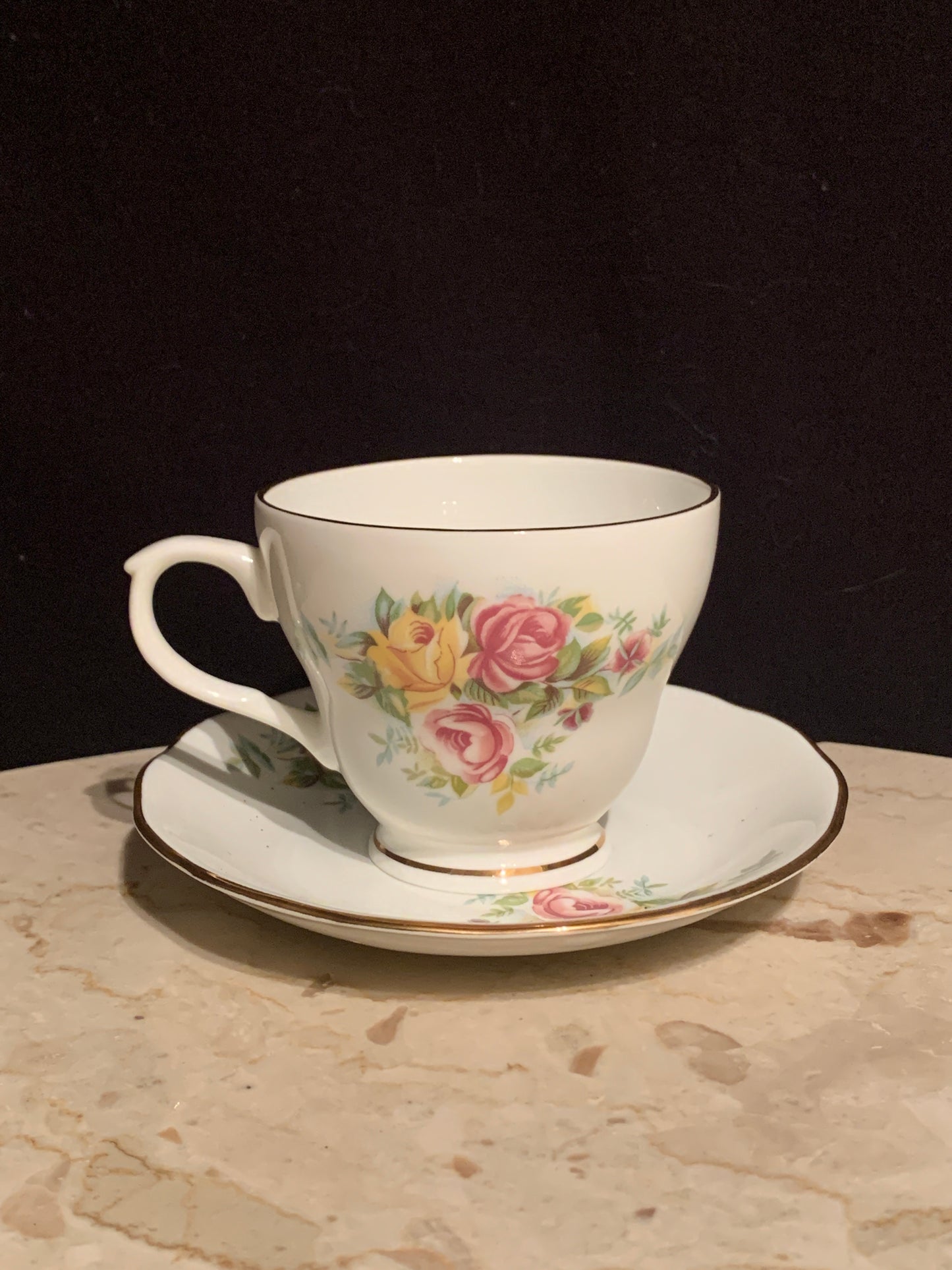 Vintage Teacup Made in India Vintage Tea Cup with Floral Pattern
