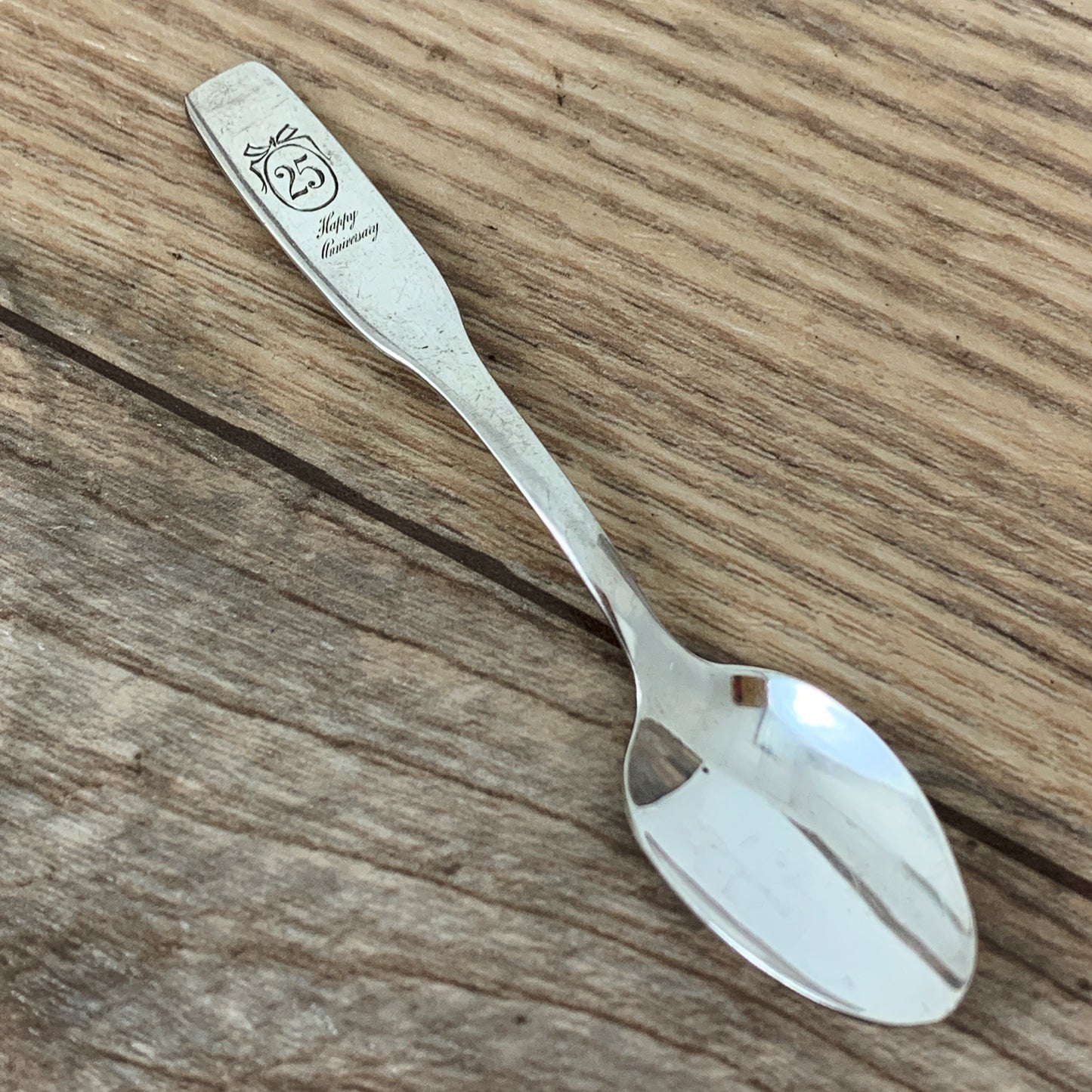 25th Anniversary Demitasse Spoon, Small Anniversary Gift