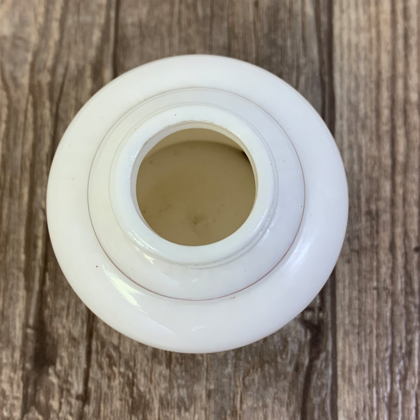 Mini Milk Glass Oil Lamp Base with Floral Pattern