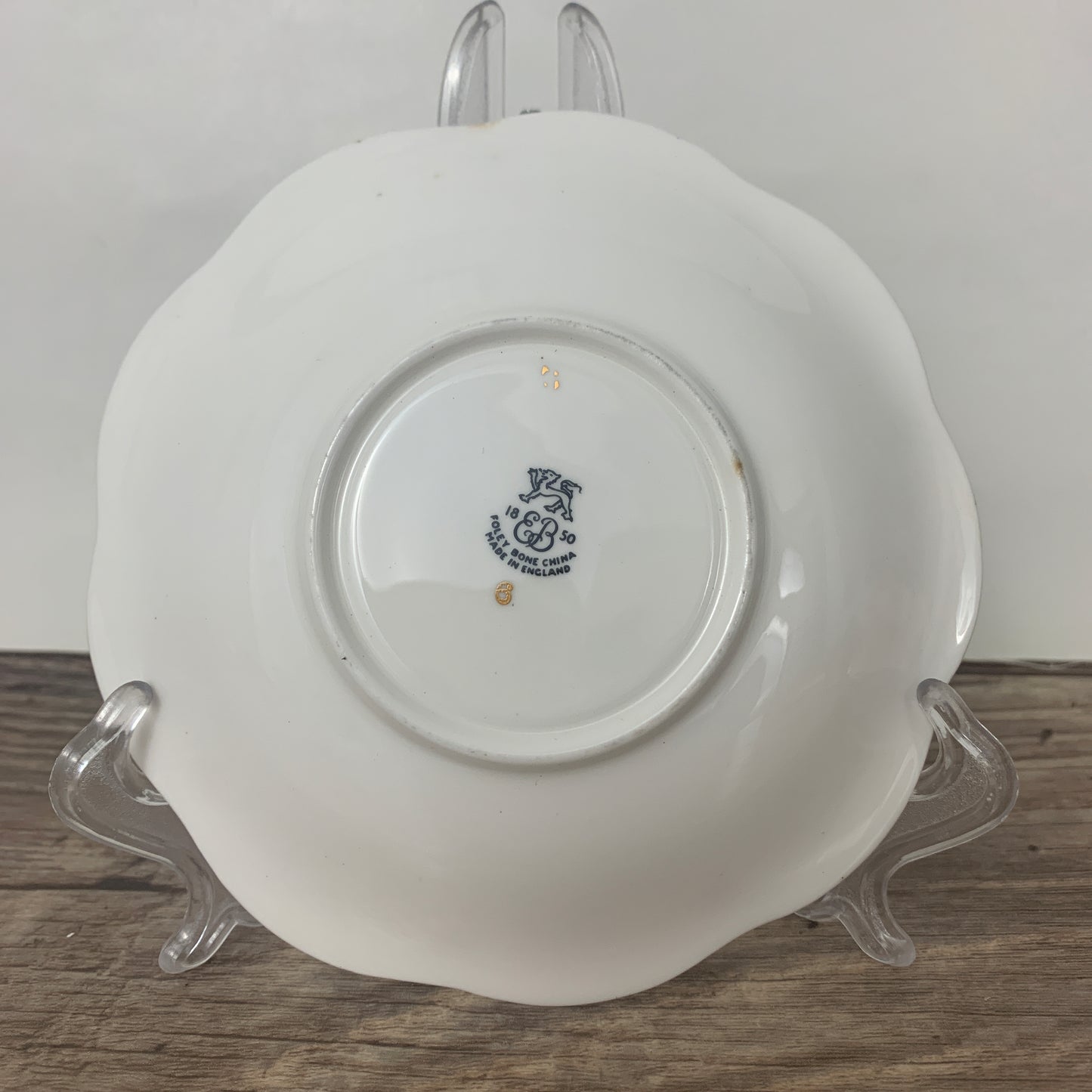 White and Gold Vintage Teacup and Saucer For Home and Country EB Foley