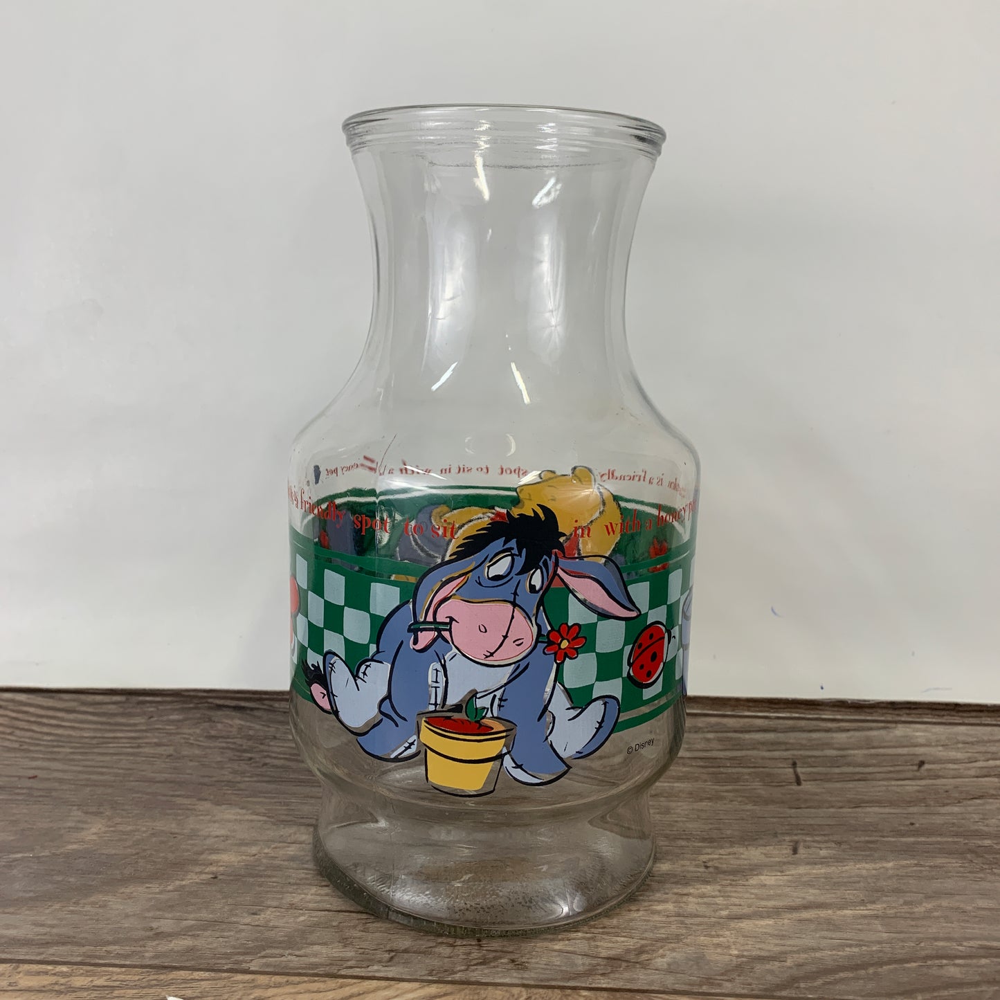Winnie and Eeyore Juice Carafe Anchor Hocking Juice Jug