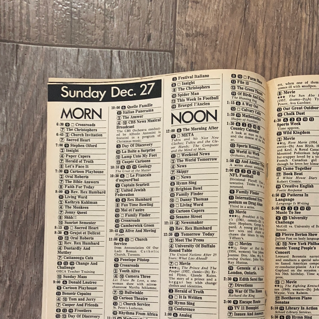Vintage Toronto Star Week December 26 to January 2 1971