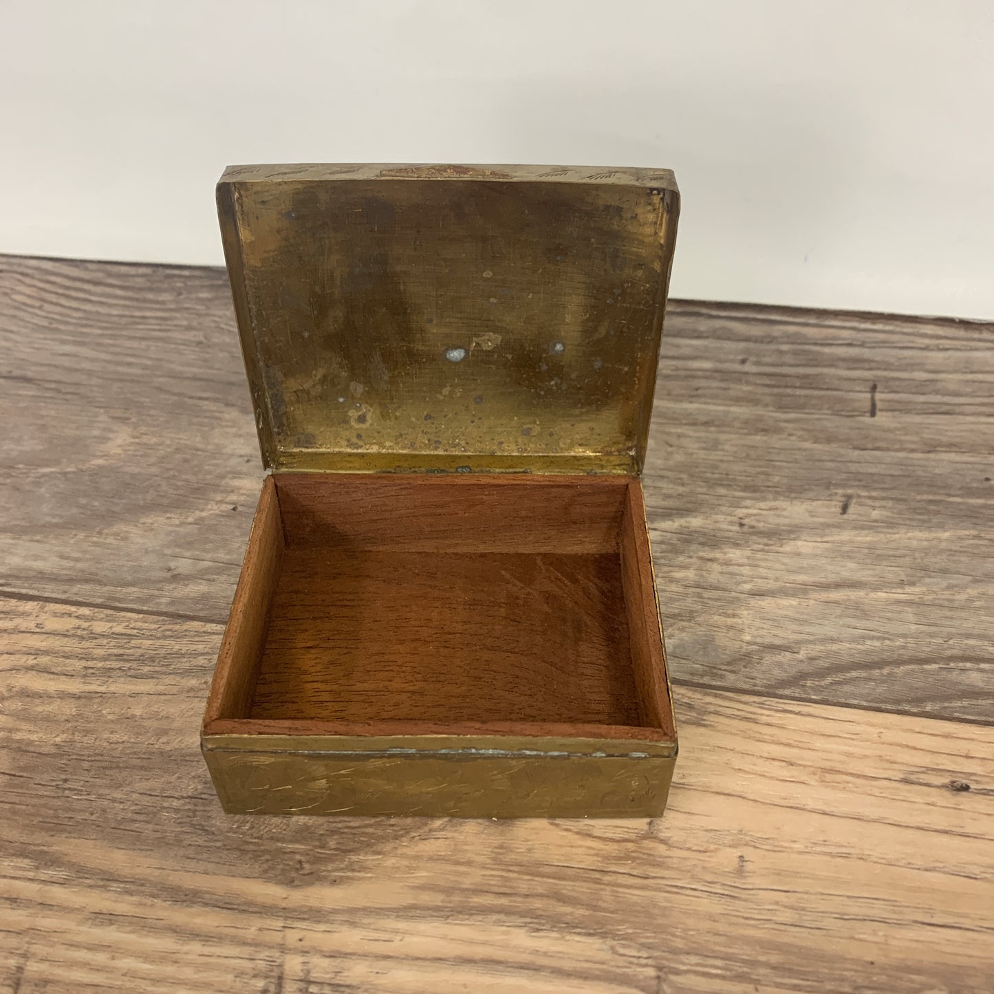 Small Engraved Brass Trinket Box, Small Jewelry Box, Stash Box