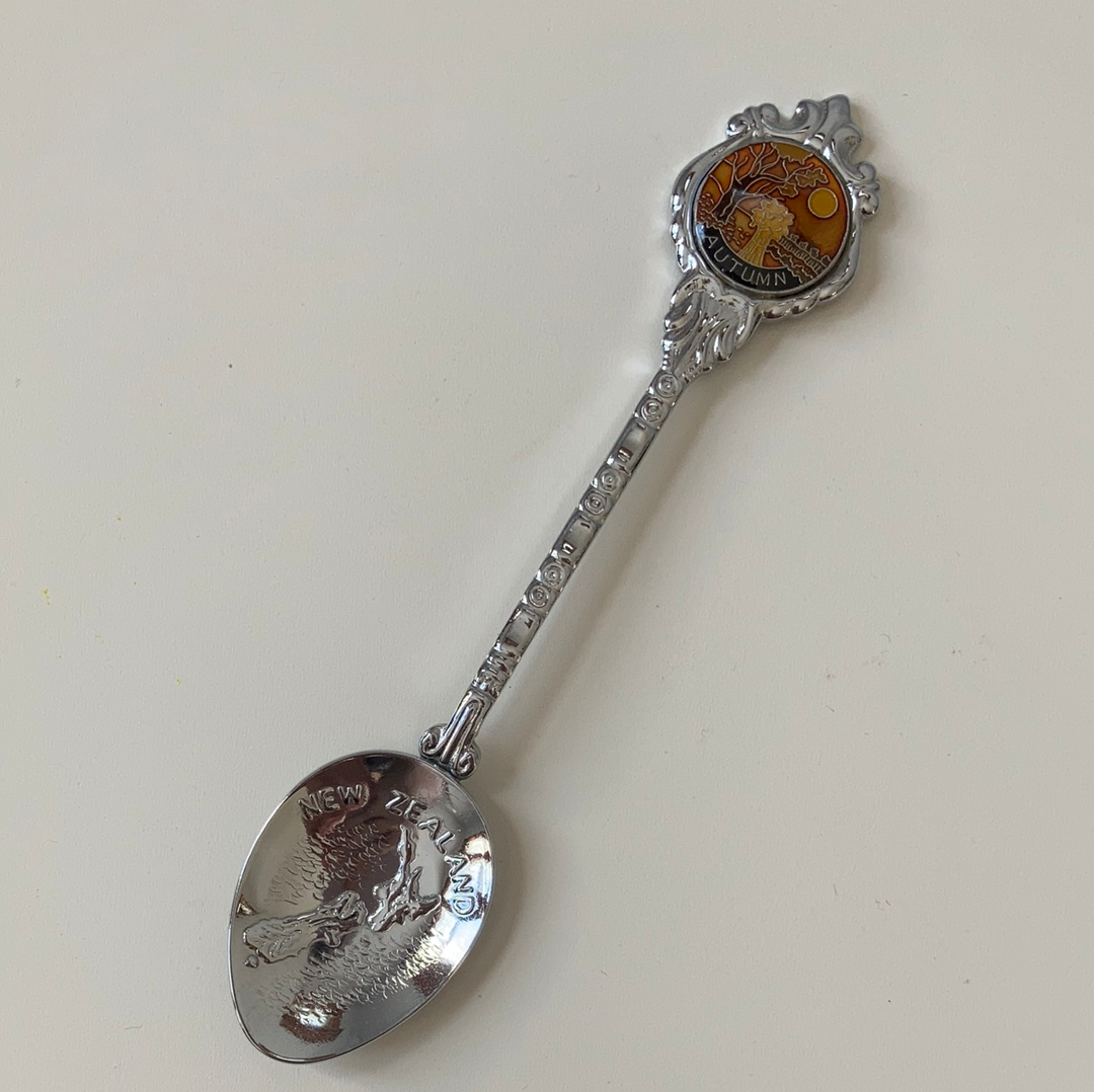 New Zealand Autumn Vintage Souvenir Spoon Collectible